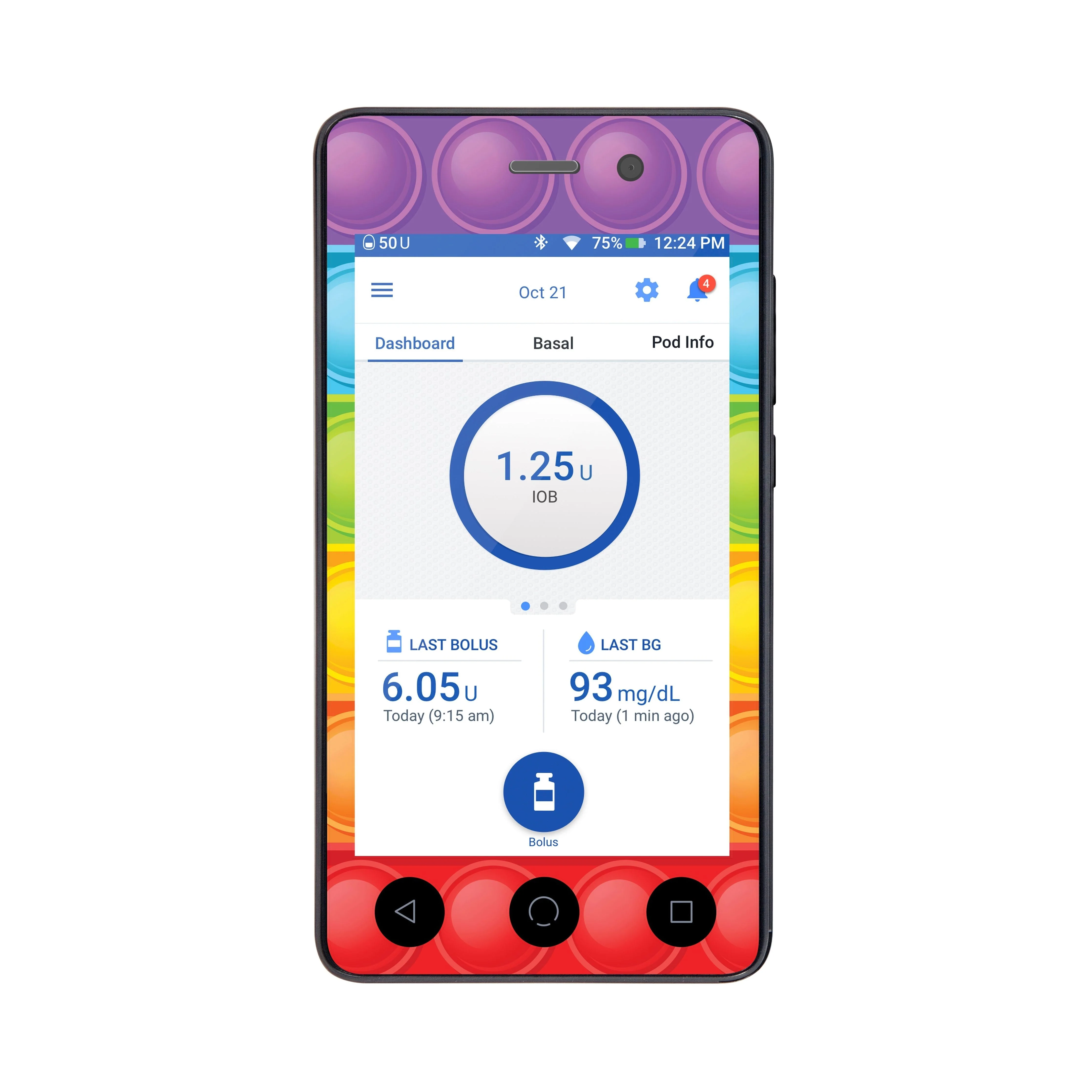 Poppers Sticker for Omnipod DASH® PDM – Pump Peelz - Image 2
