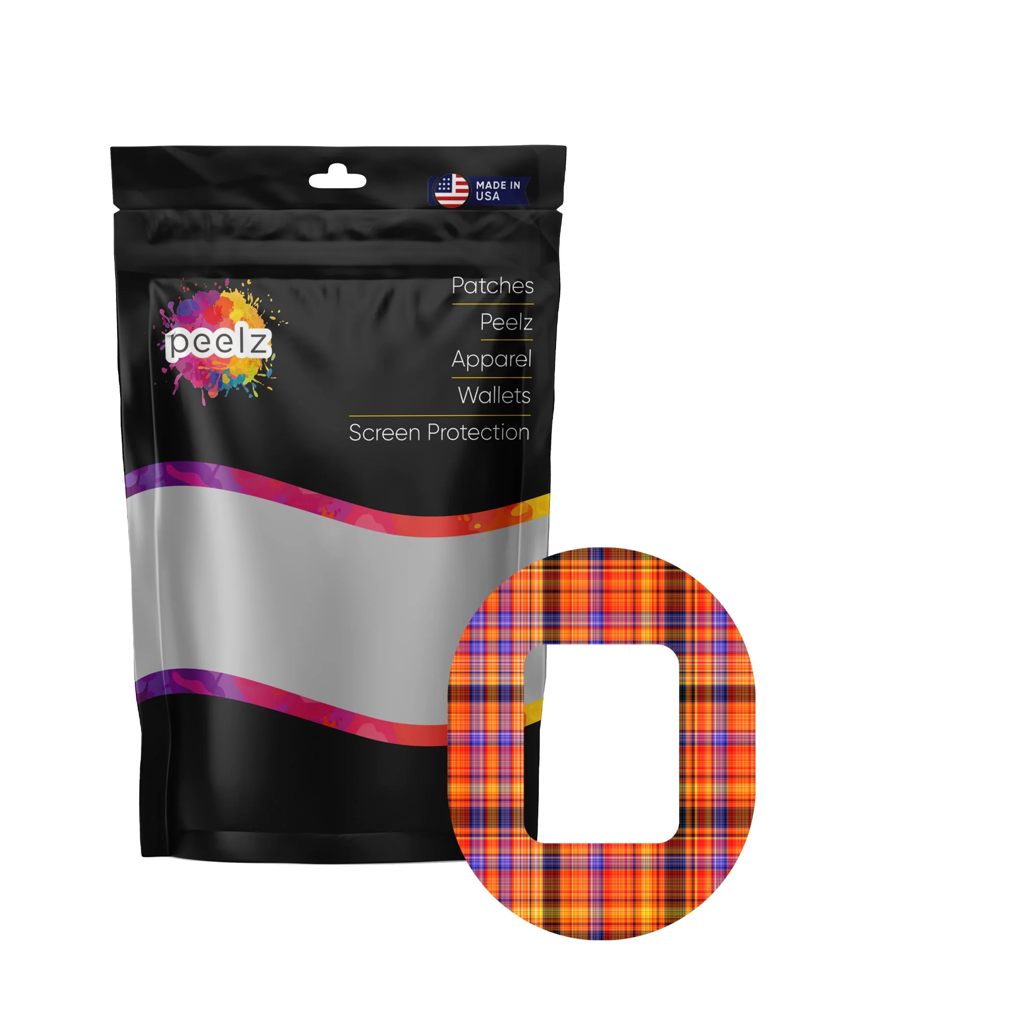 Pumpkin Plaid Tandem Mobi Patch Tape - Pump Peelz - Image 2