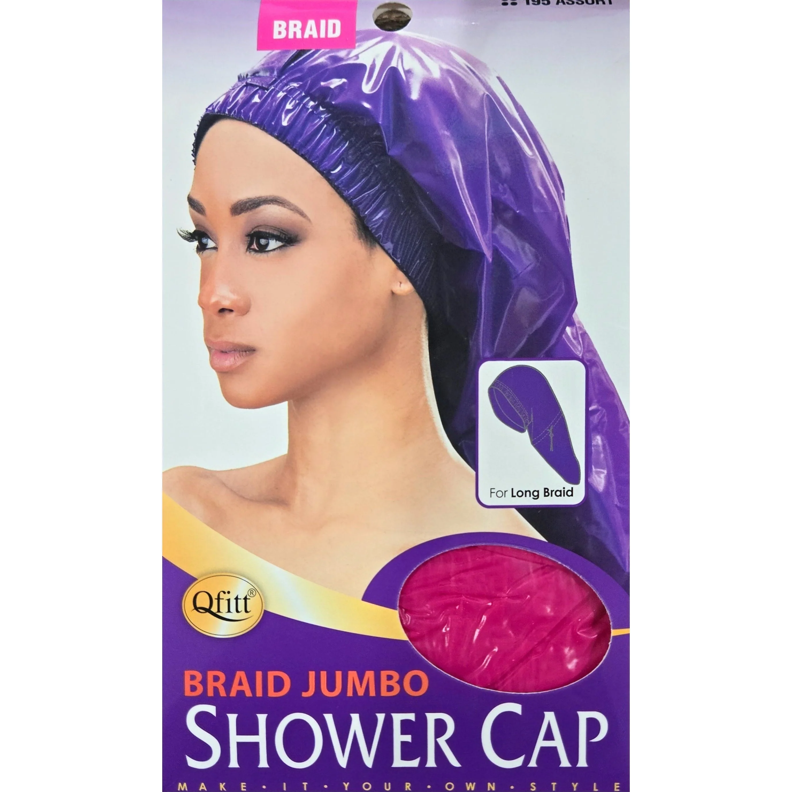 Qfitt Braid Jumbo Shower Cap, 1 pc - Image 2