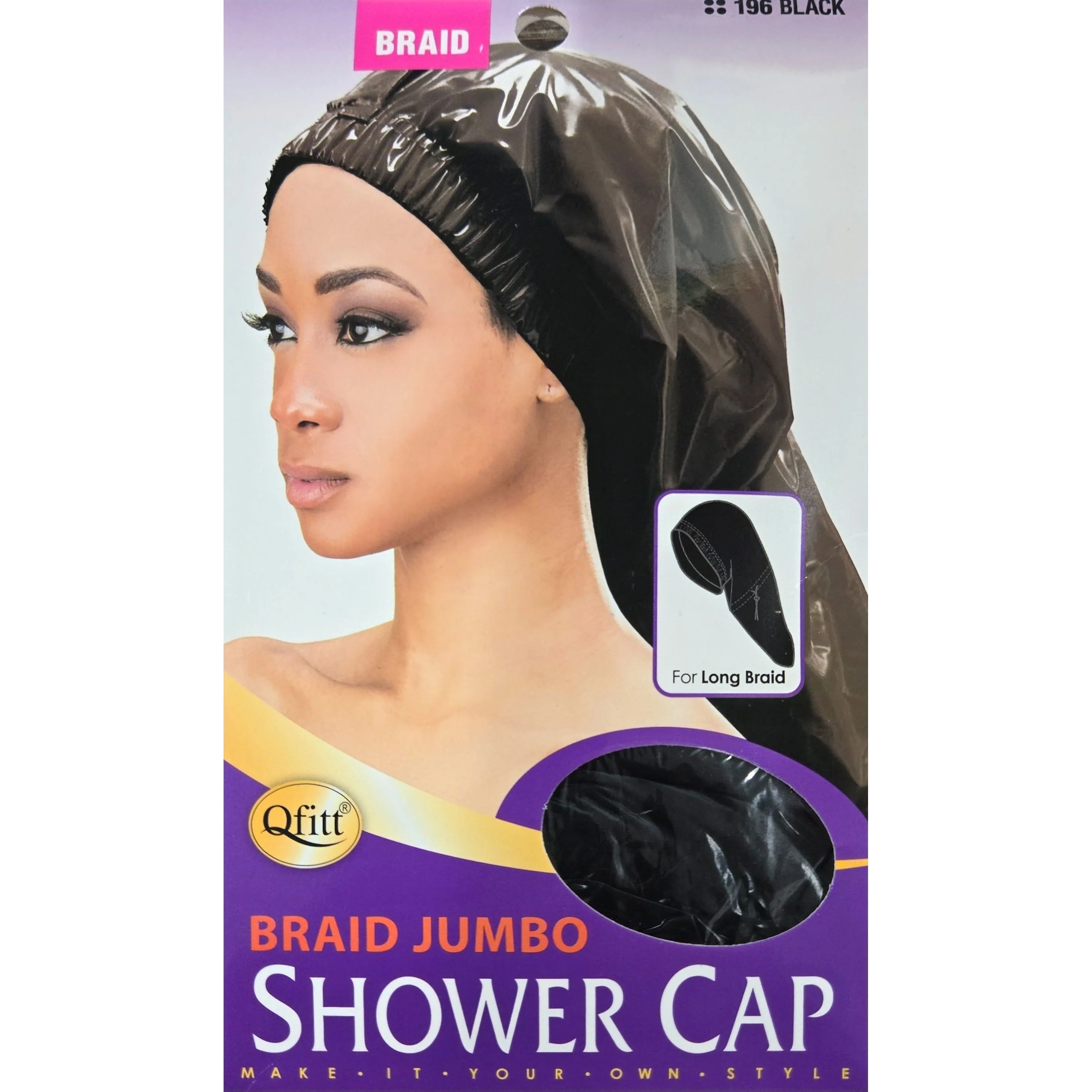 Qfitt Braid Jumbo Shower Cap, 1 pc - Image 4