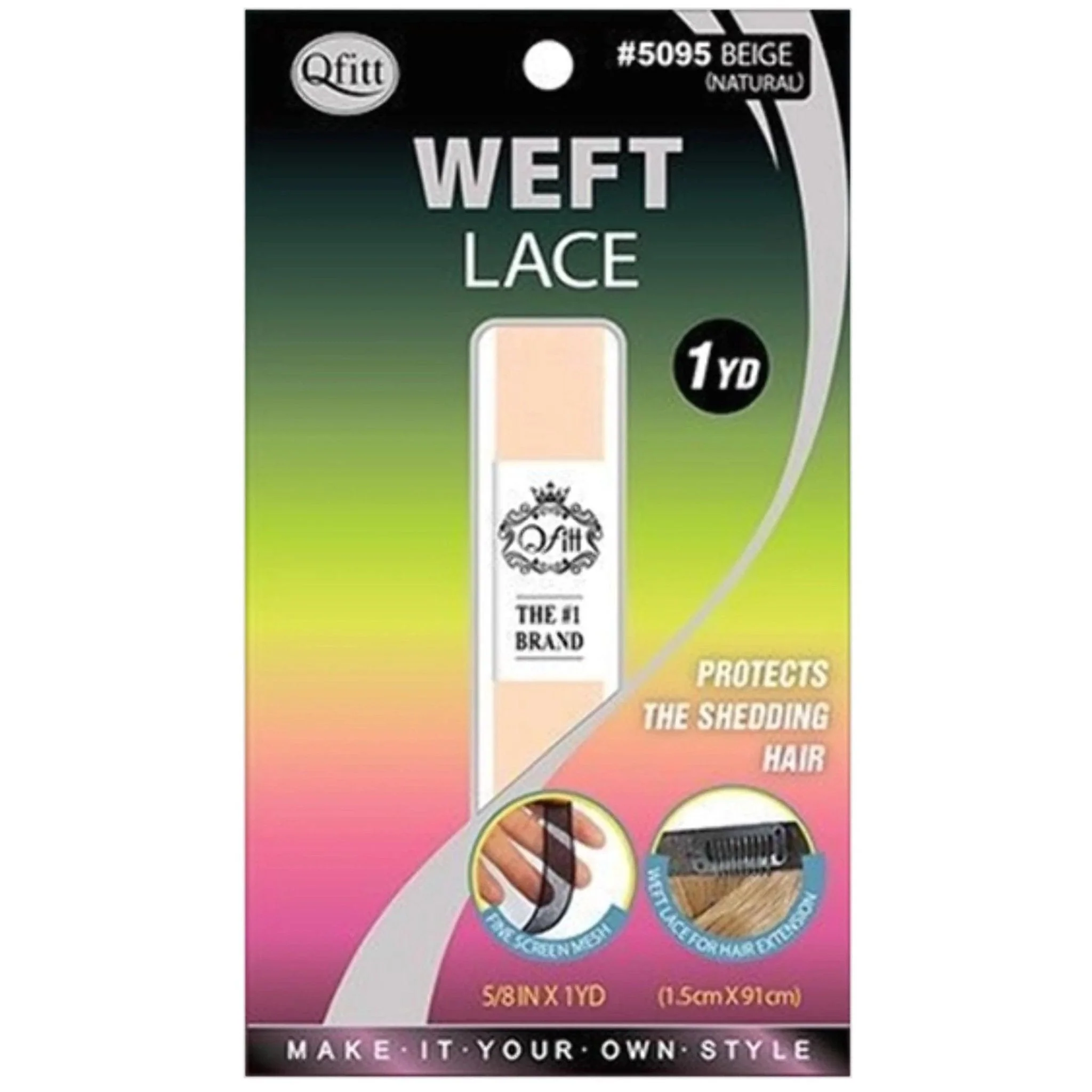 QFitt Weft Lace 1yd. #5095 Beige