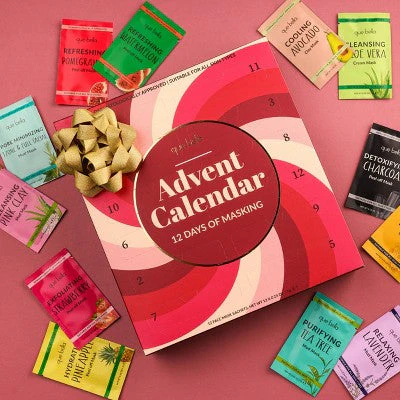 Que Bella Advent Calendar 12 days of Masking Gift Set 12ct/2.88 fl oz - Imperfect Box - Image 2