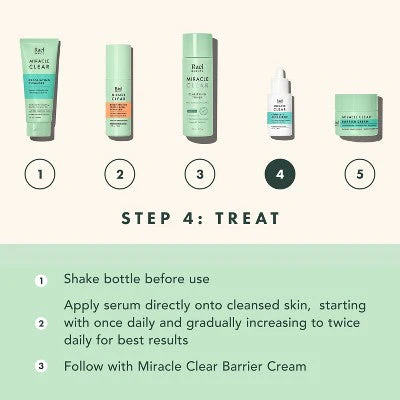 Rael Miracle Clear Complete Acne Treatment Face Serum 1oz - New - Image 9