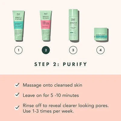 Rael Miracle Clear Pore Purifying Kaolin Clay Face Mask 3.4 fl oz - New - Image 8