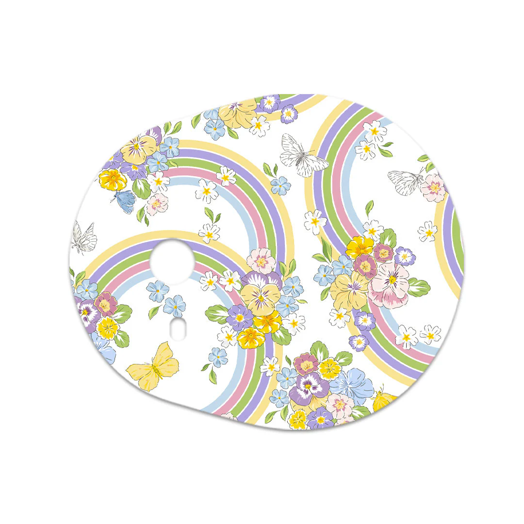 Rainbow Blooms Sticker Designed for the DEXCOM G7 and Stelo Transmitter - Image 2