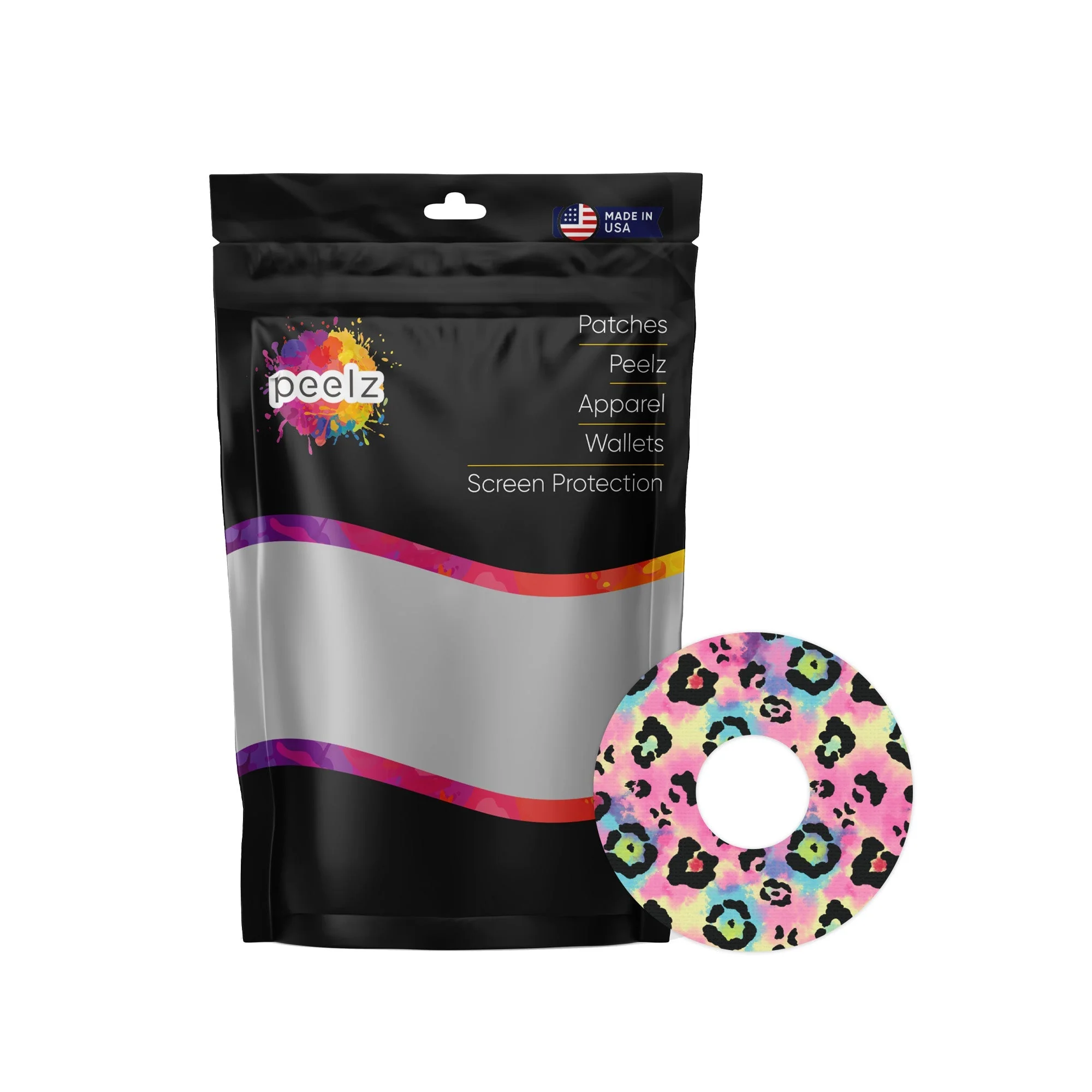 Rainbow Leopard Patch Tape Designed for the FreeStyle Libre 3 Plus & Lingo