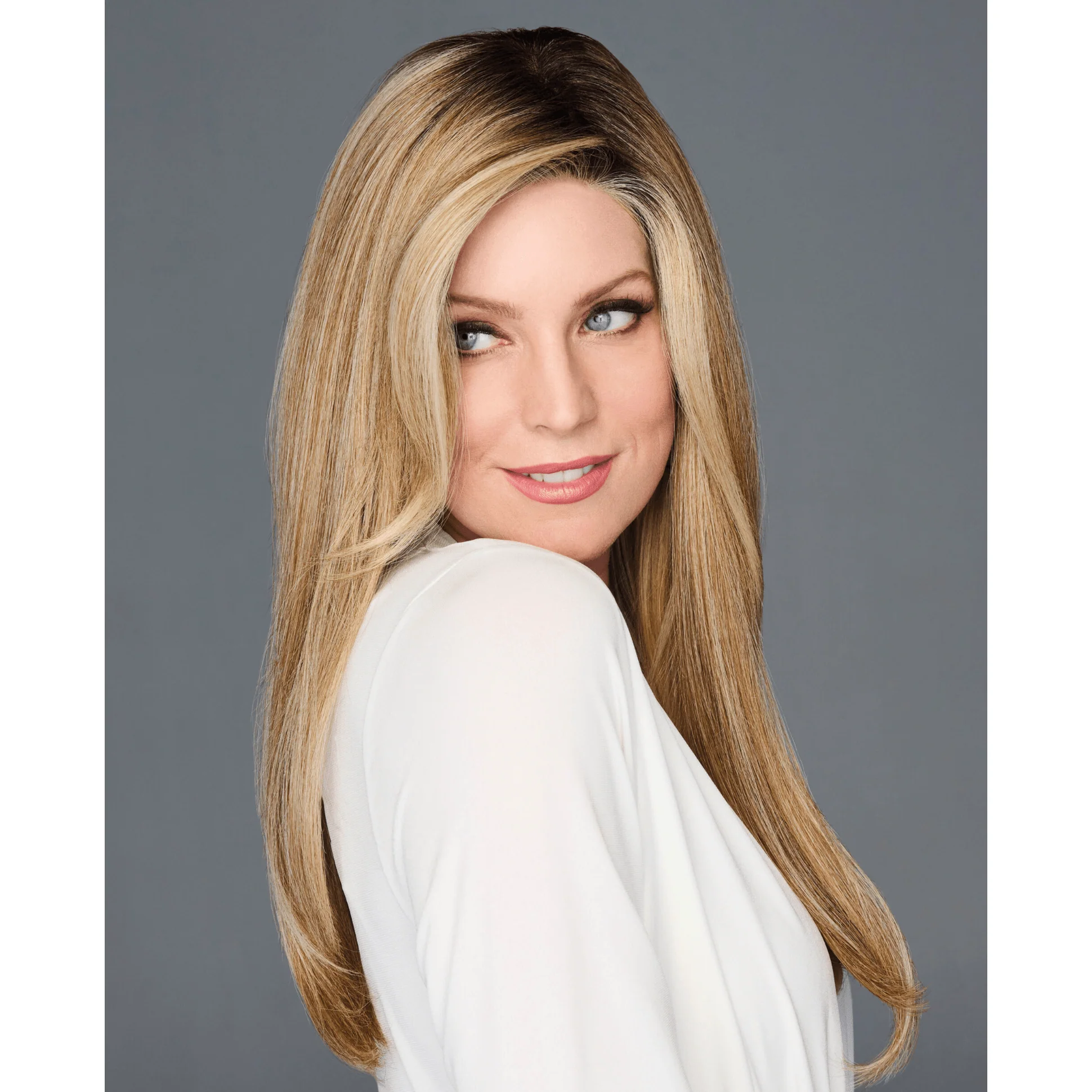 Raquel Welch Long 18 Inch Top Billing Top-of-the-Head Hairpeice, Topper Only, Not a Full Wig, RL51/61 Iced Granita