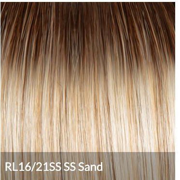 Raquel Welch Take A Bow Chin Length Layered Wig with Hand Tied Base by Hairuwear, Petite Average Cap, RL1621SS Shaded Sand - Image 2