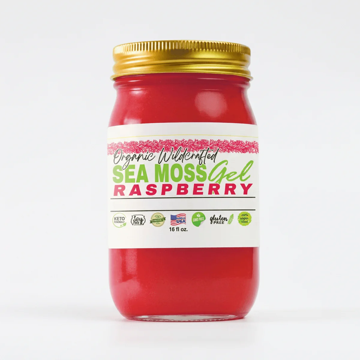 Sea Moss Gel - Raspberry Flavor 16oz - Image 2