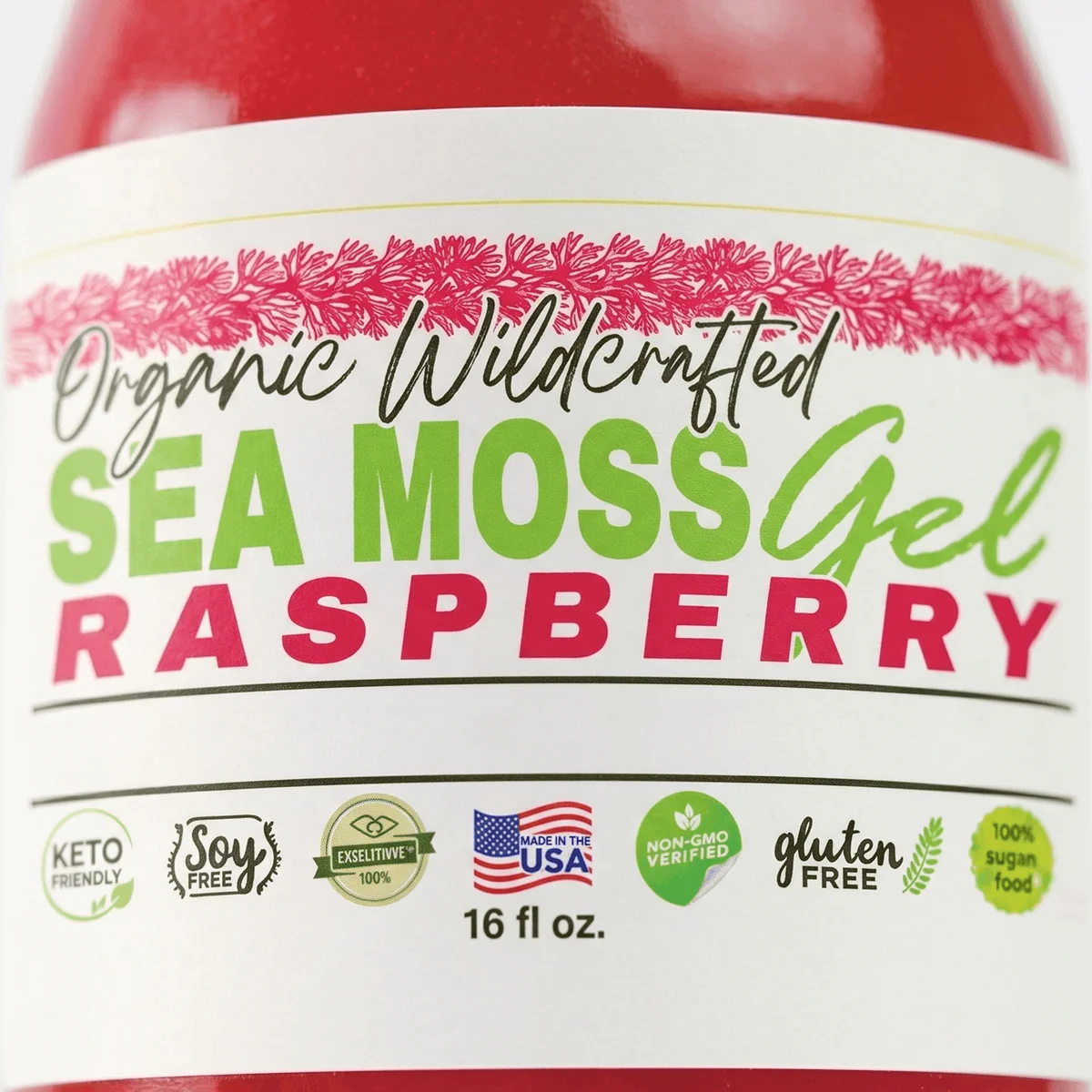 Sea Moss Gel - Raspberry Flavor 16oz - Image 3