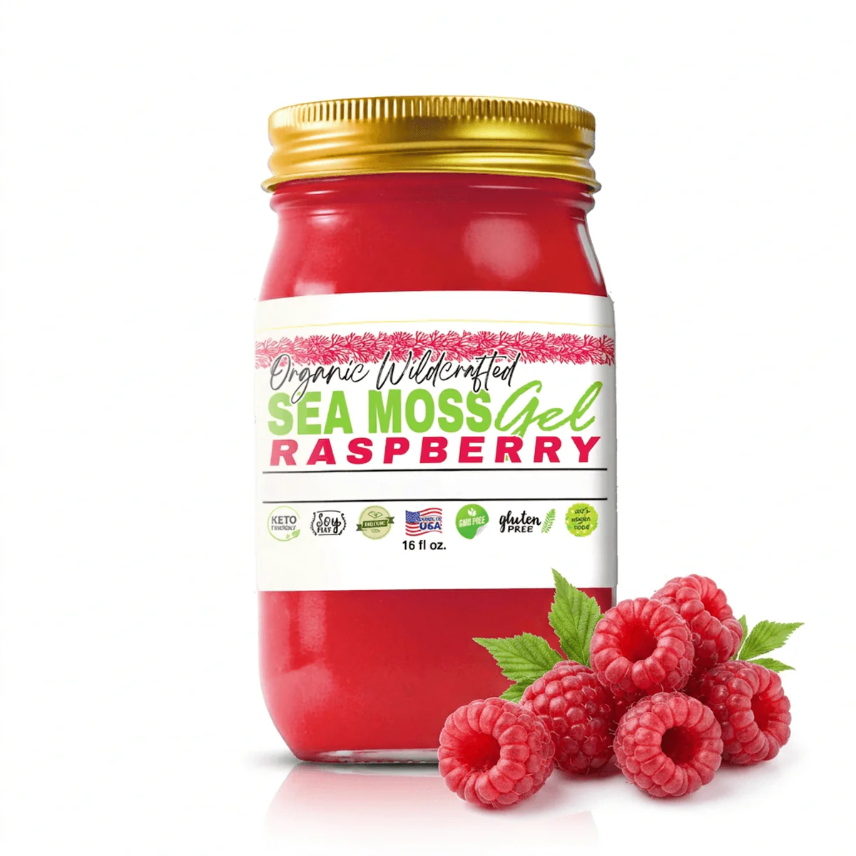 Sea Moss Gel - Raspberry Flavor 16oz - Image 6