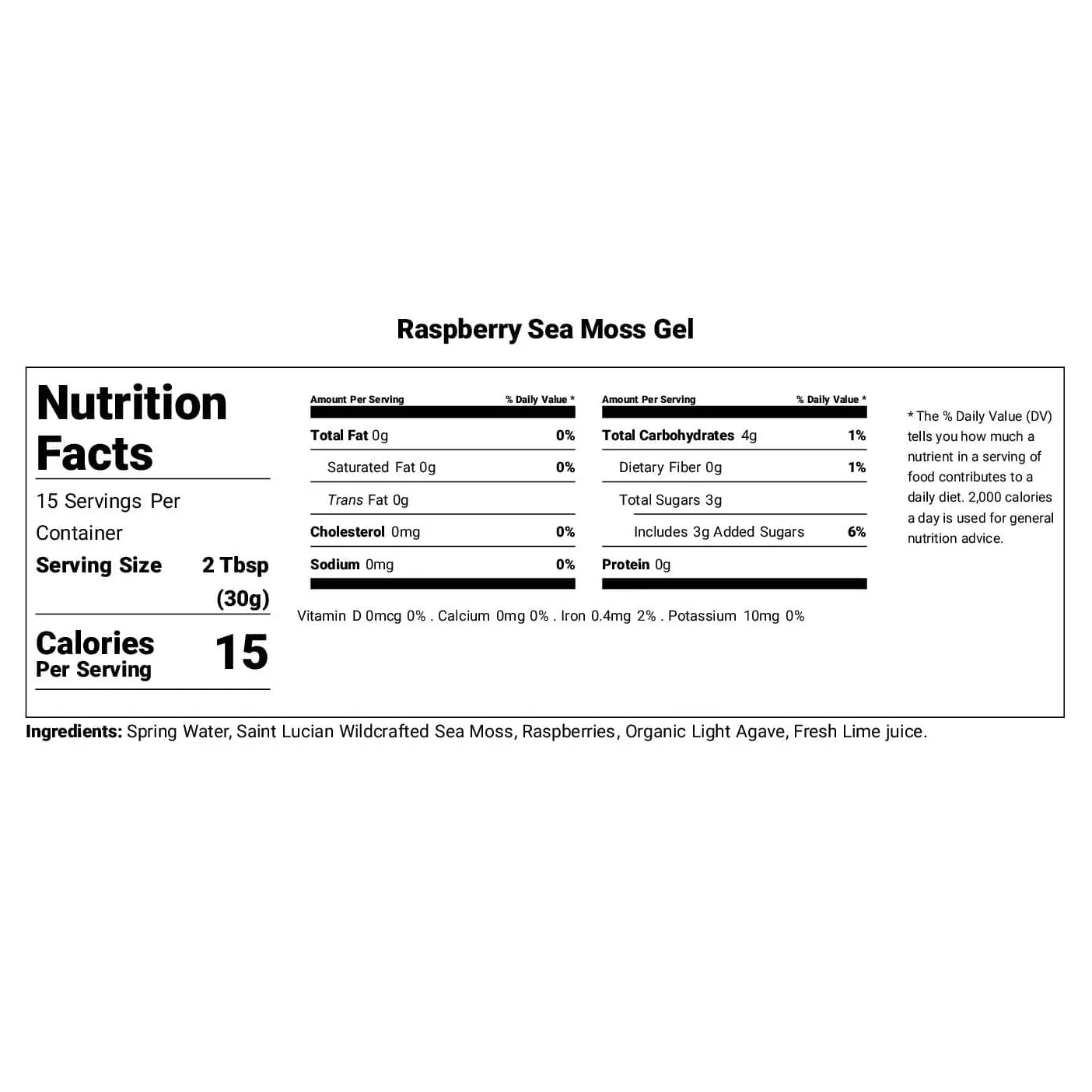 Sea Moss Gel - Raspberry Flavor 16oz - Image 7