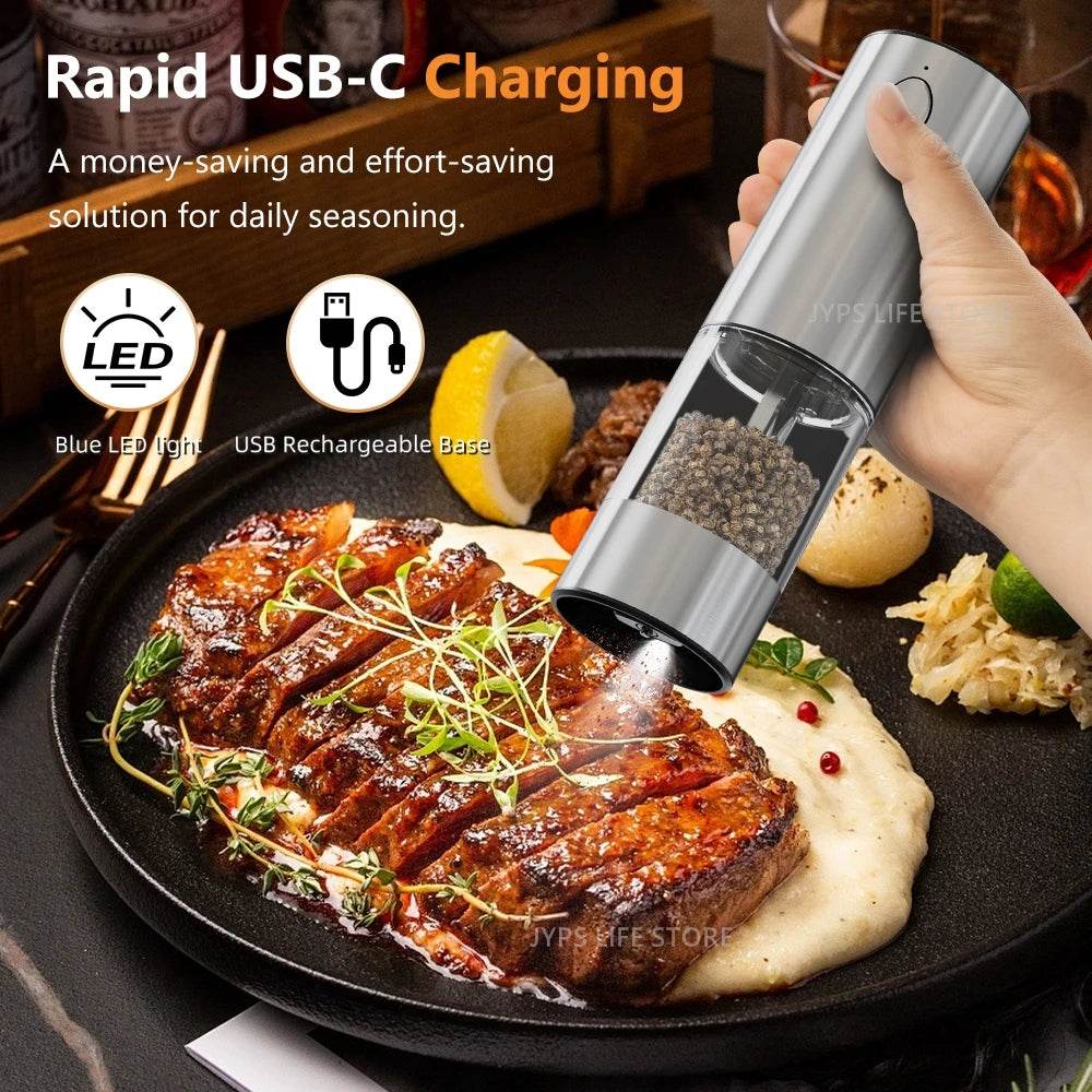 Rechargeable Electric Pepper Grinder – Adjustable Spice Mill - Image 2