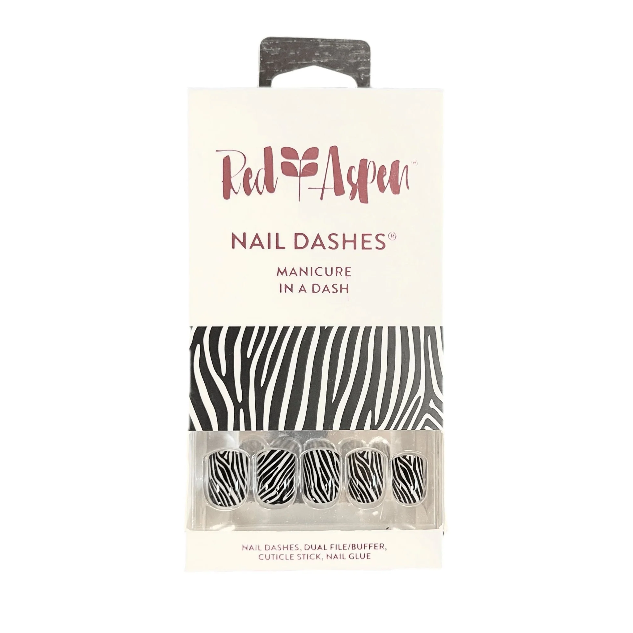 Red Aspen Nail Dashes Stripes On Stripes ,Zena