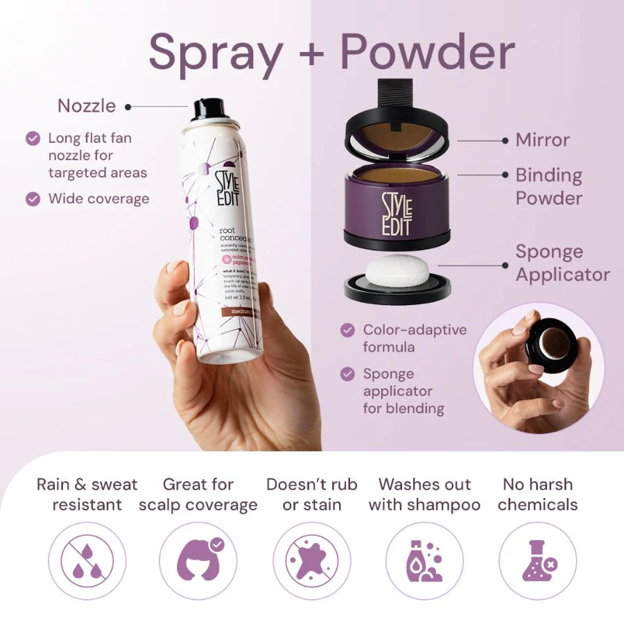 Drop Red Gorgeous Root Touch Up Powder and Spray Duo - Image 8