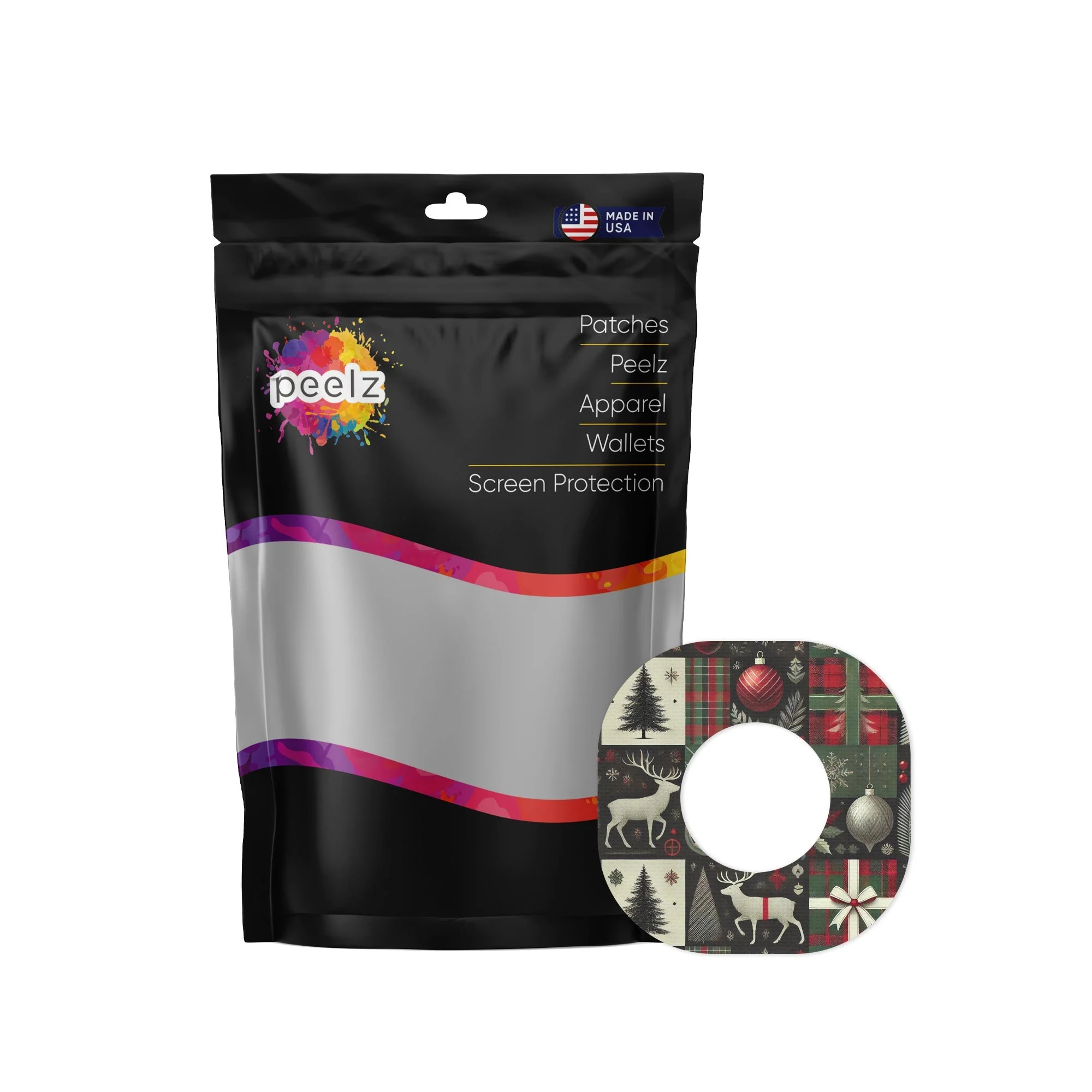 Reindeer Paper Dexcom G7 and Stelo Patch Tape - Pump Peelz - Image 3