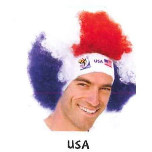 Retro Official Fifa Soccer Afro Wig Hat from 2010 Games