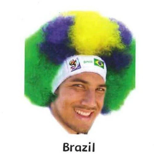 Retro Official Fifa Soccer Afro Wig Hat from 2010 Games - Image 13