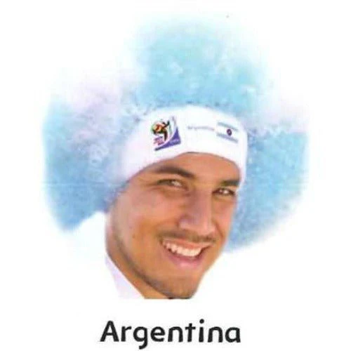 Retro Official Fifa Soccer Afro Wig Hat from 2010 Games - Image 15