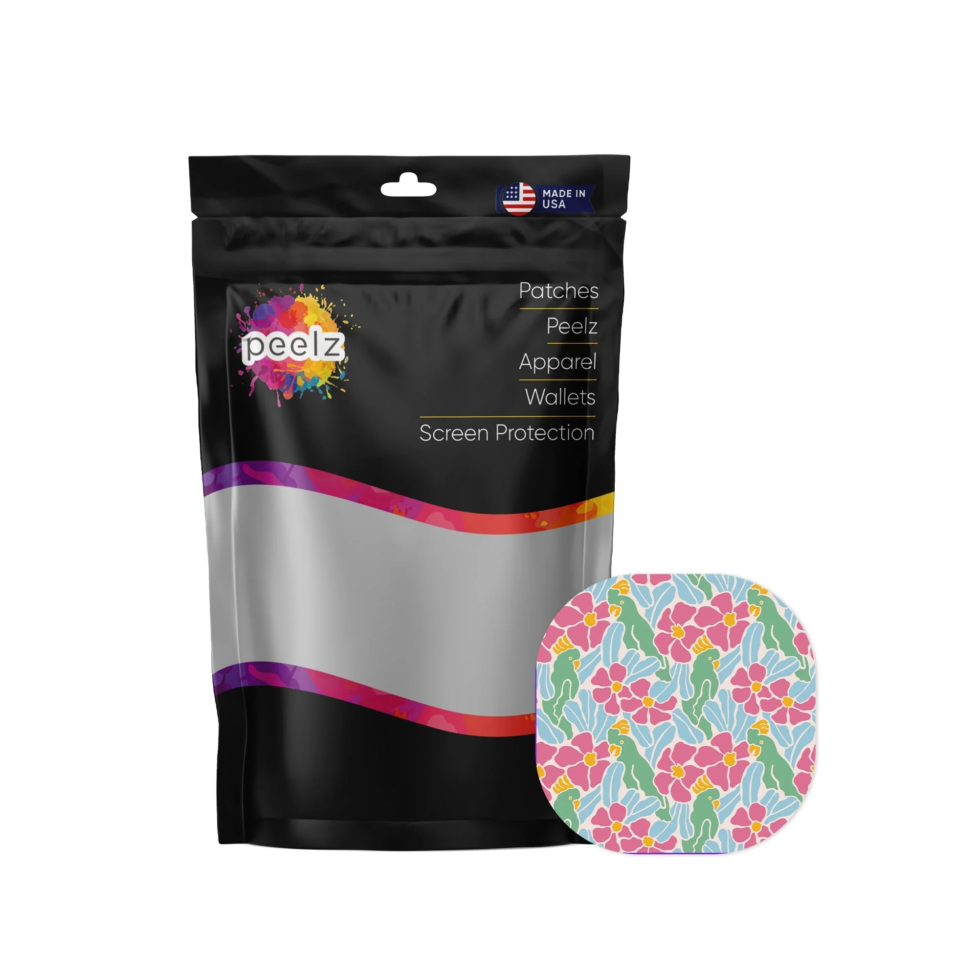 Retro Parrots Overpatch Tape - Pump Peelz - Image 2