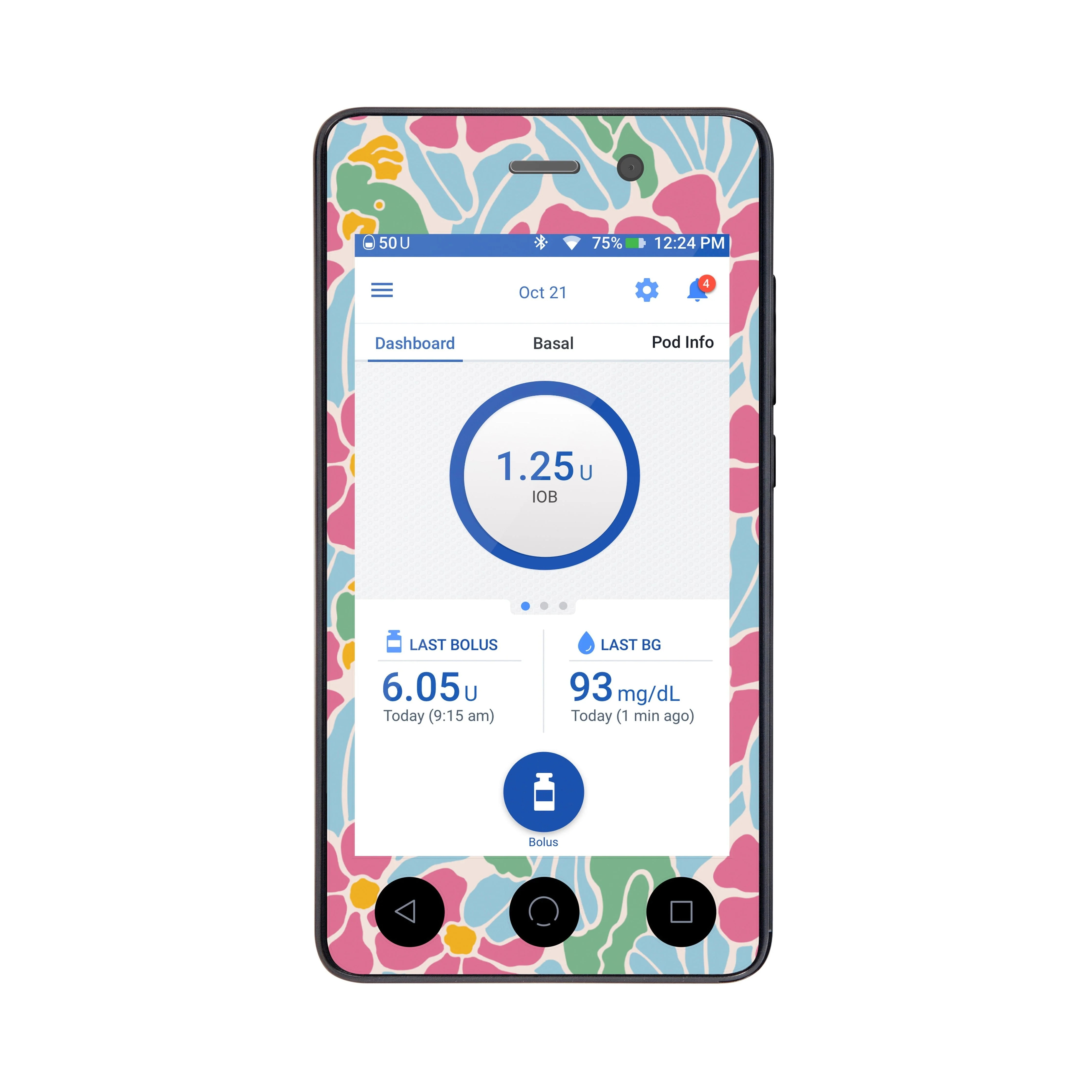 Retro Parrots Sticker for Omnipod DASH® PDM – Pump Peelz