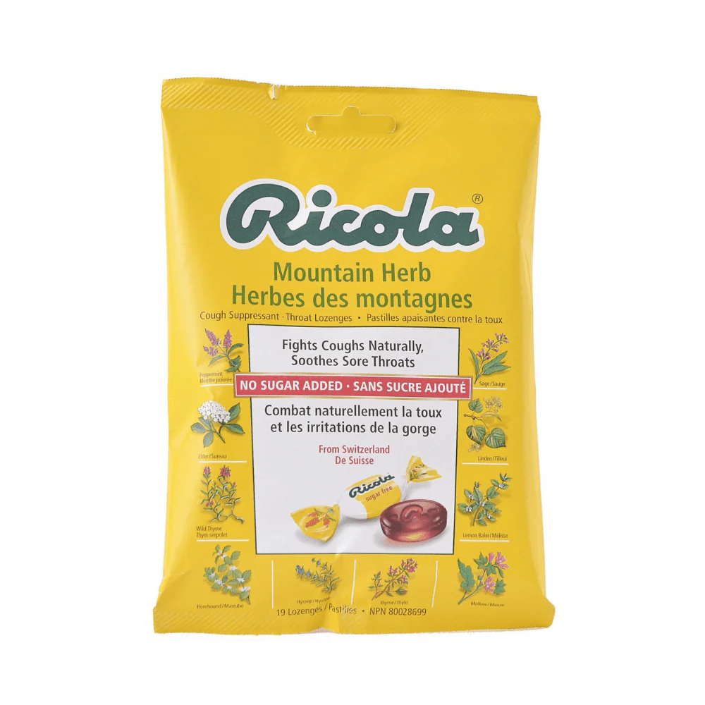 Ricola Cough Suppressant Throat Drops, Original Swiss Herb, Sugar Free