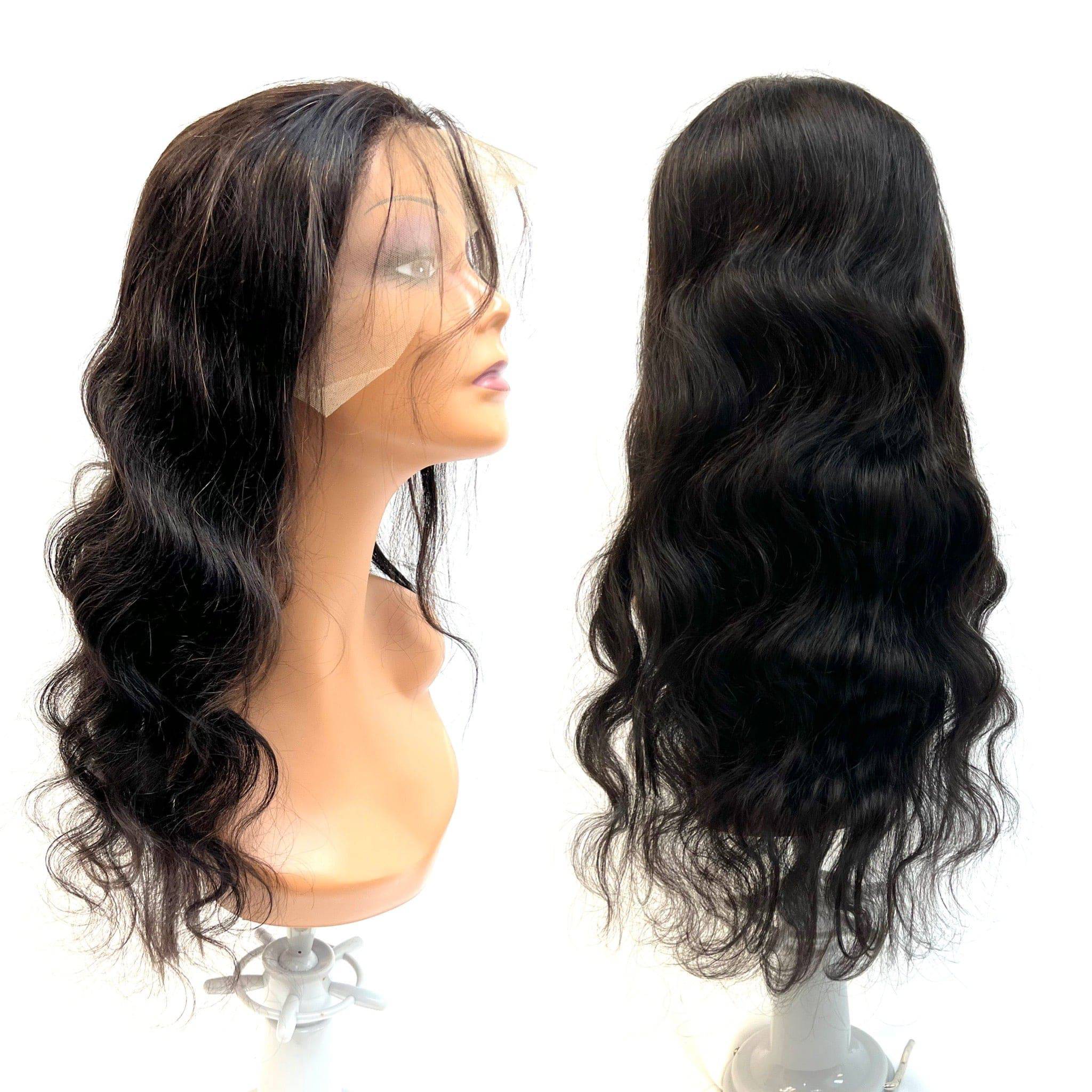 RIO Body Wave Human Hair Front Lace Wig - Natural Black - Image 3