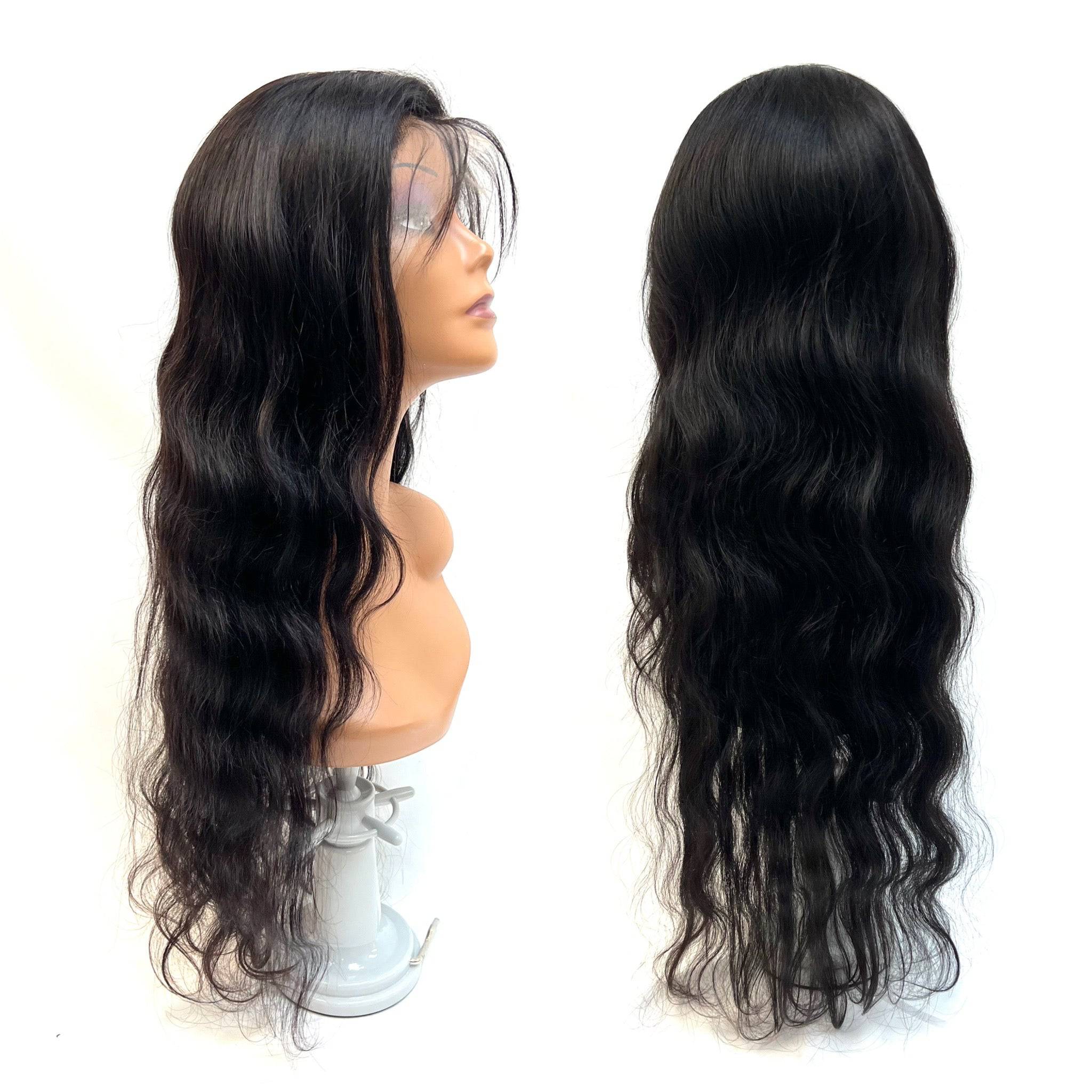 RIO Body Wave Human Hair Front Lace Wig - Natural Black - Image 4