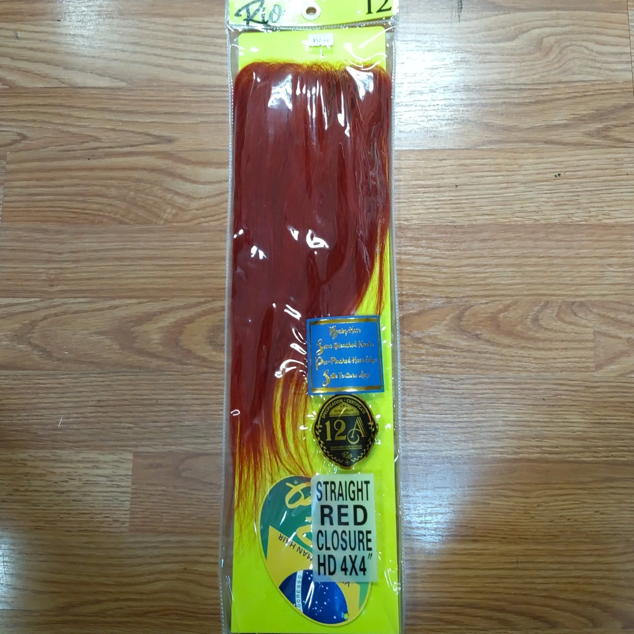 Rio Closure 12" Straight Red Color 4 By 4