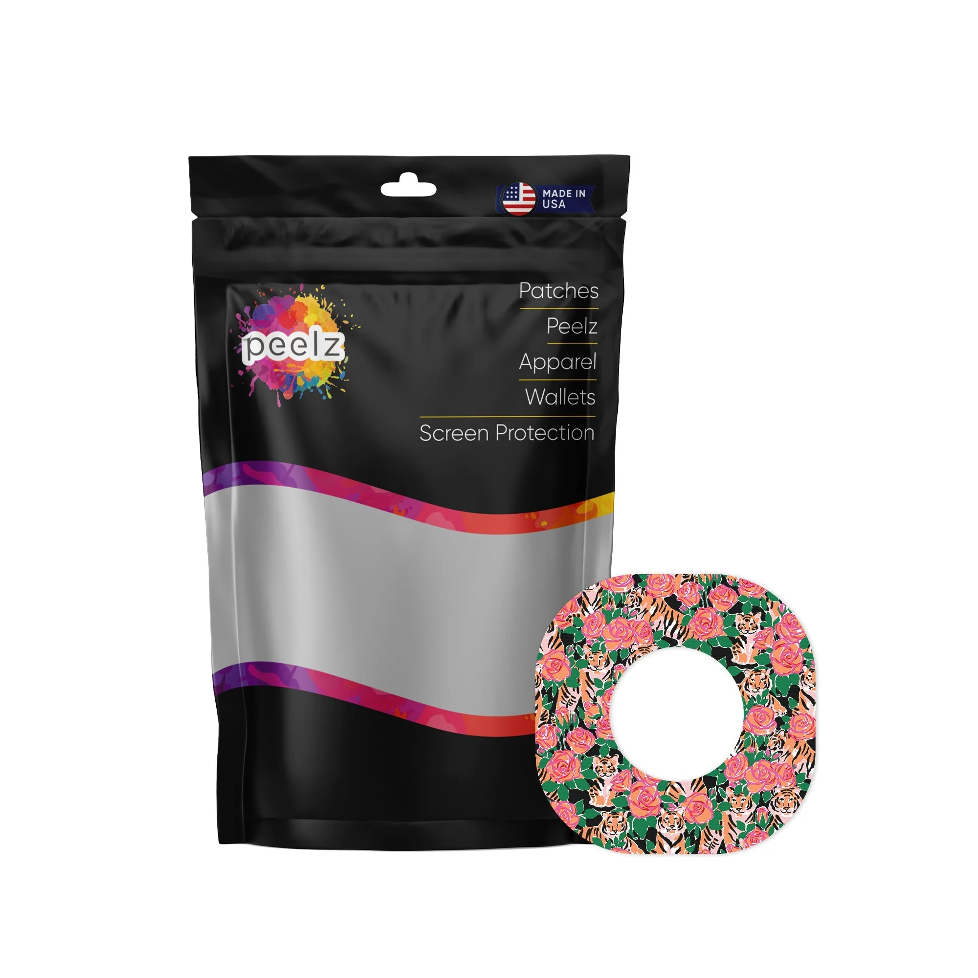 Rosey Tigers Dexcom G7 and Stelo Patch Tape - Pump Peelz - Image 2