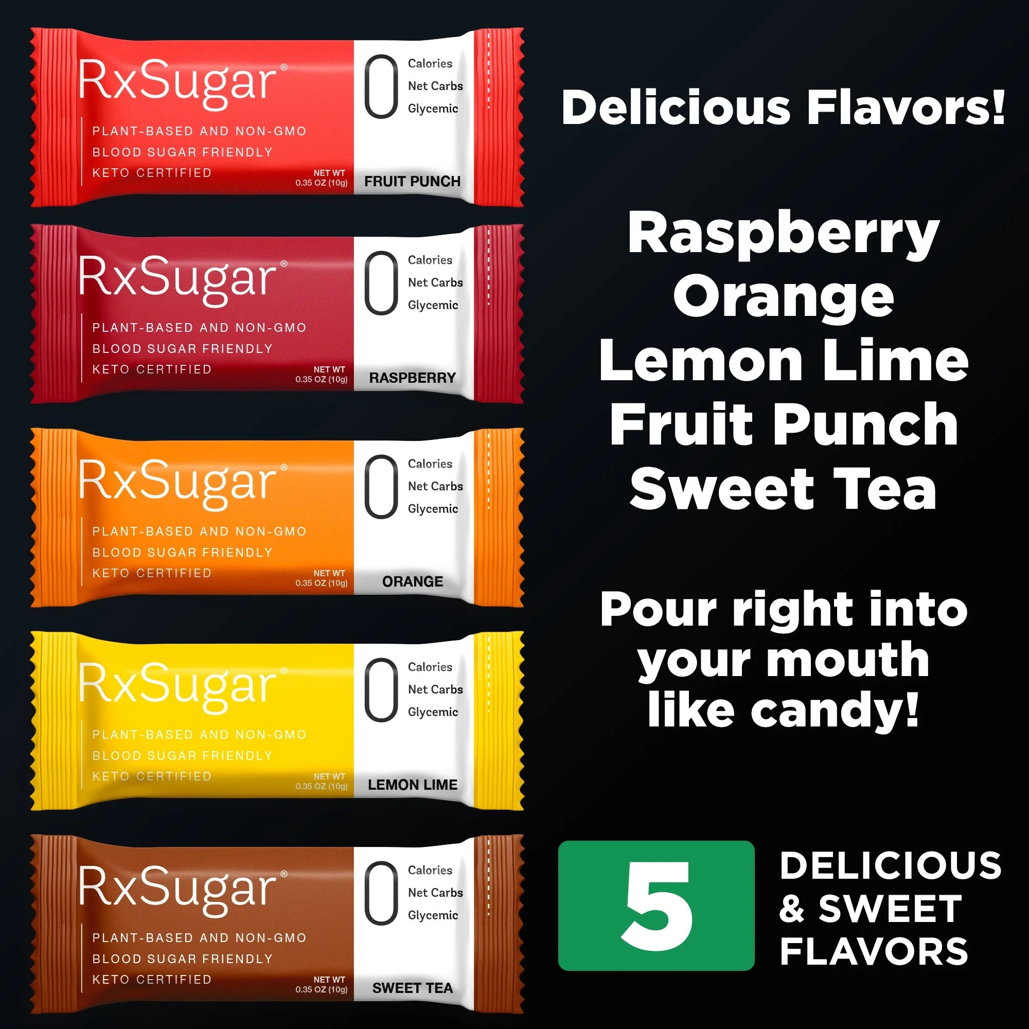 RxSugar Flavored Allulose Sugar Swealthy Stix - Image 5