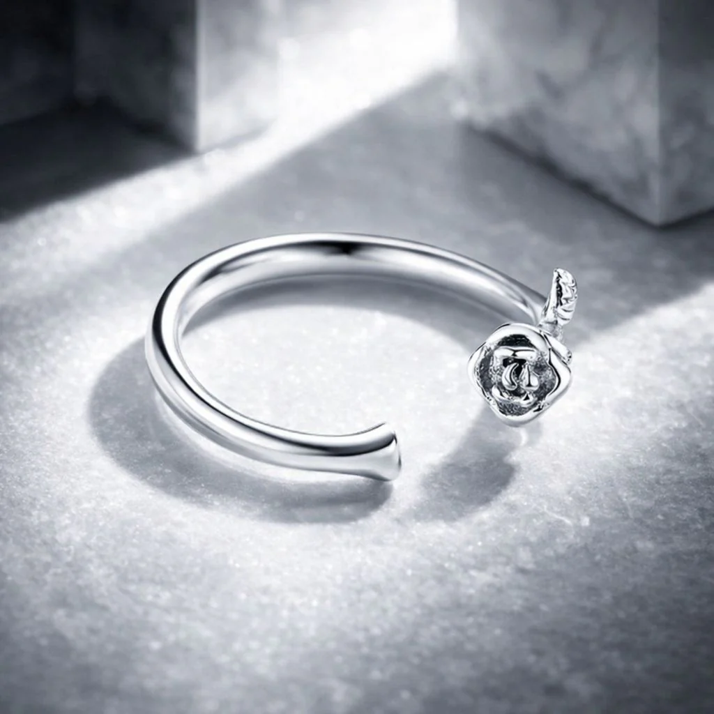 S925 Sterling Silver Plated Platinum Ring for Women - Image 3