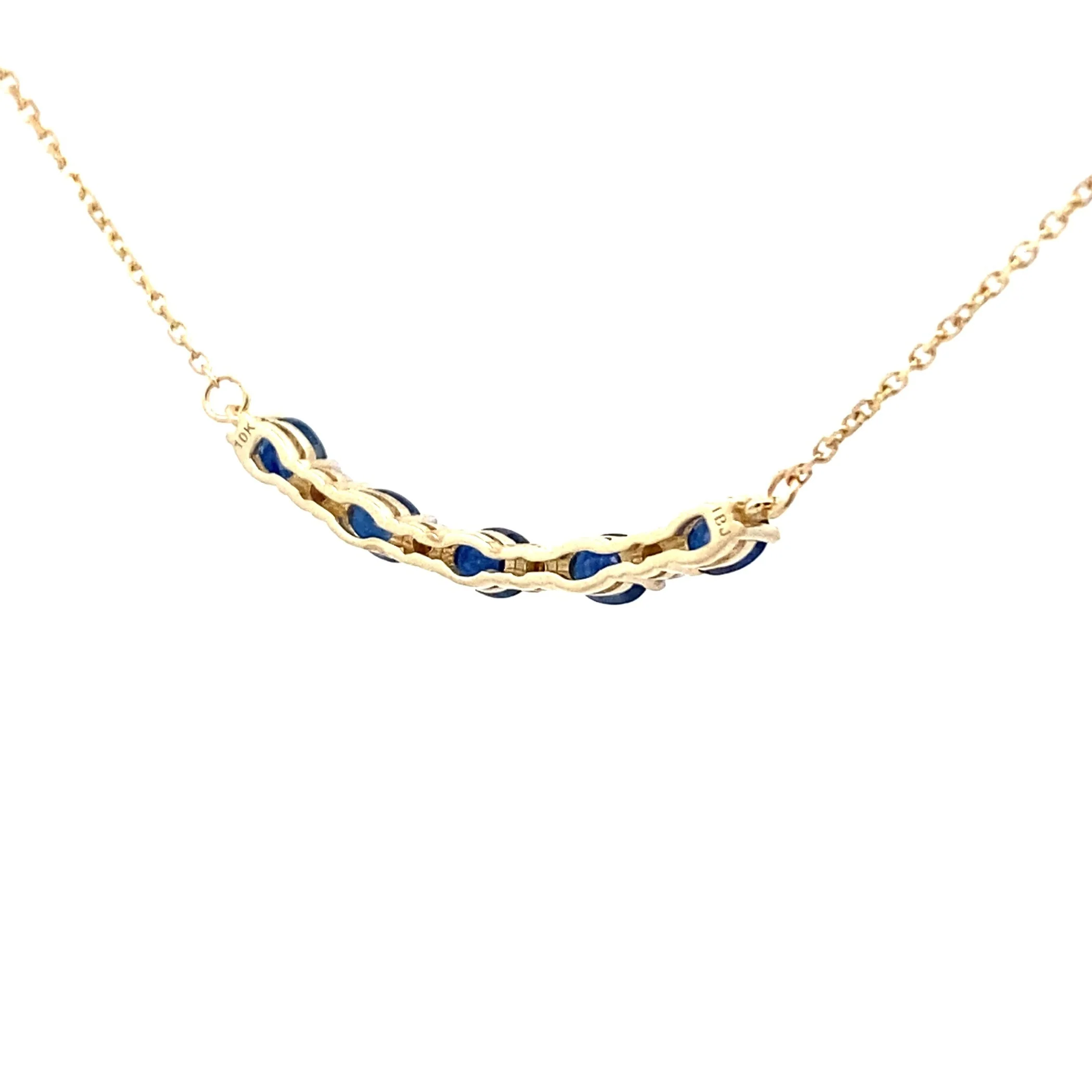 Sapphire Diamond Fashion Pendants 10KT Yellow Gold - Image 2