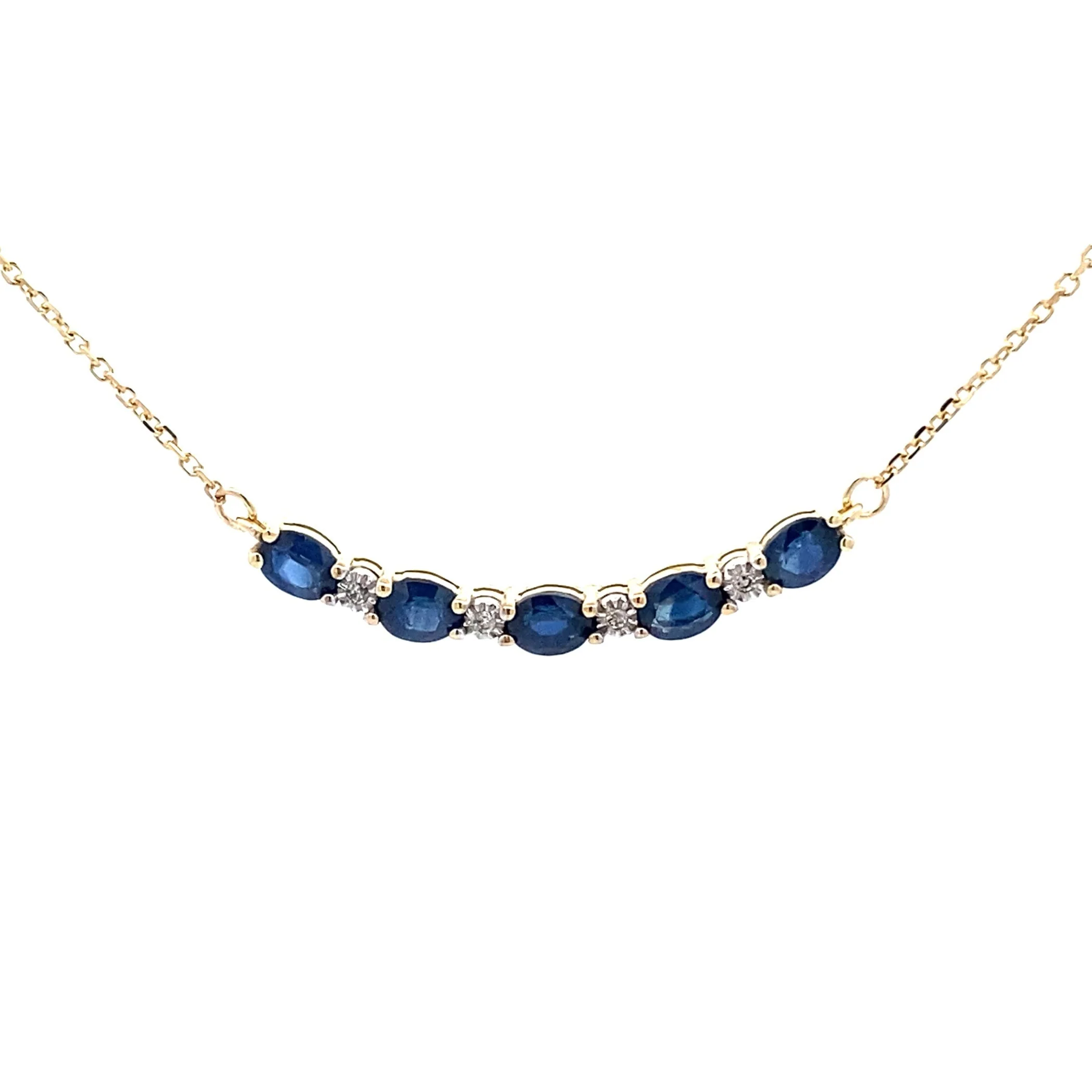 Sapphire Diamond Fashion Pendants 10KT Yellow Gold - Image 4