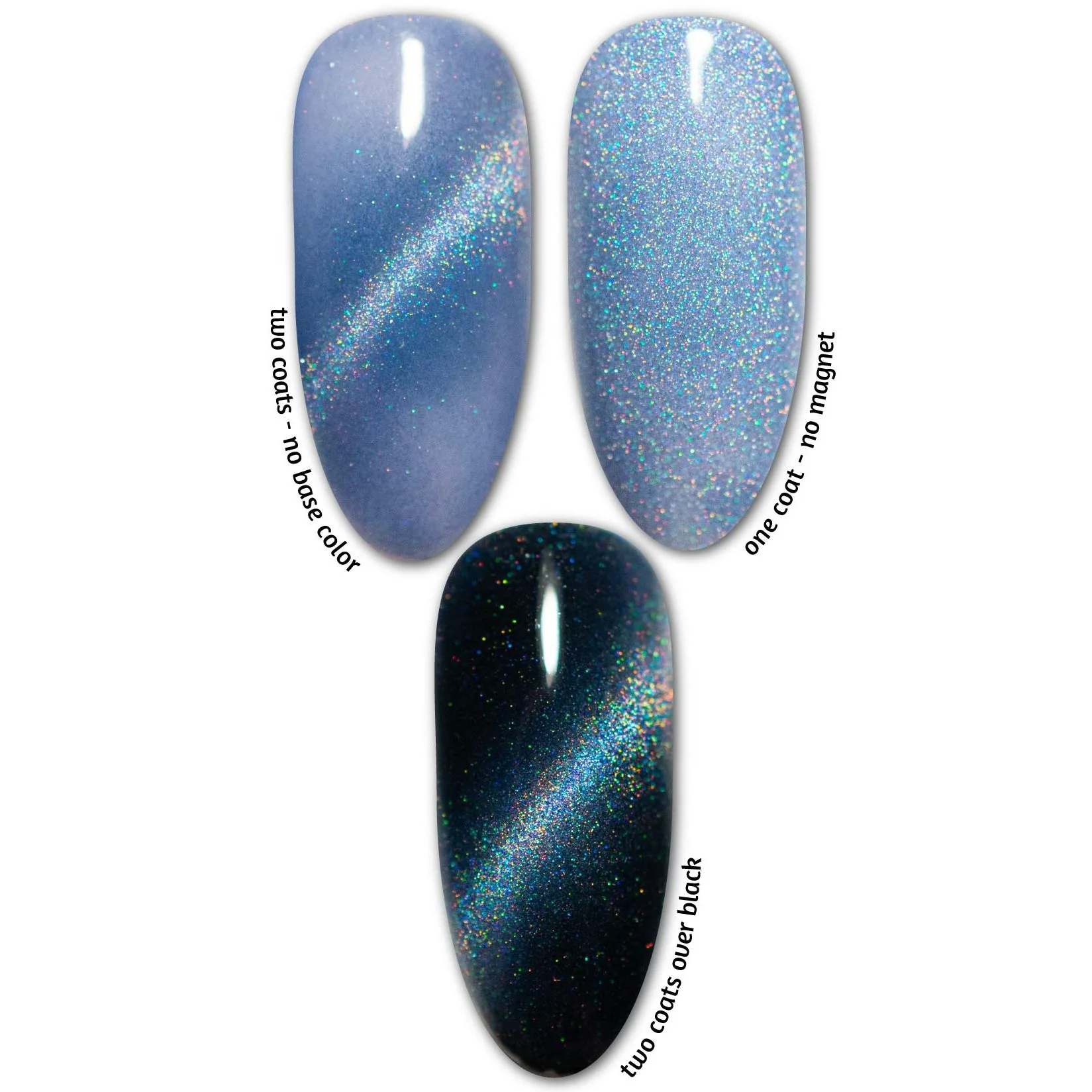 Sapphire Moon- Holo Cats Eye Gel Polish - Image 2