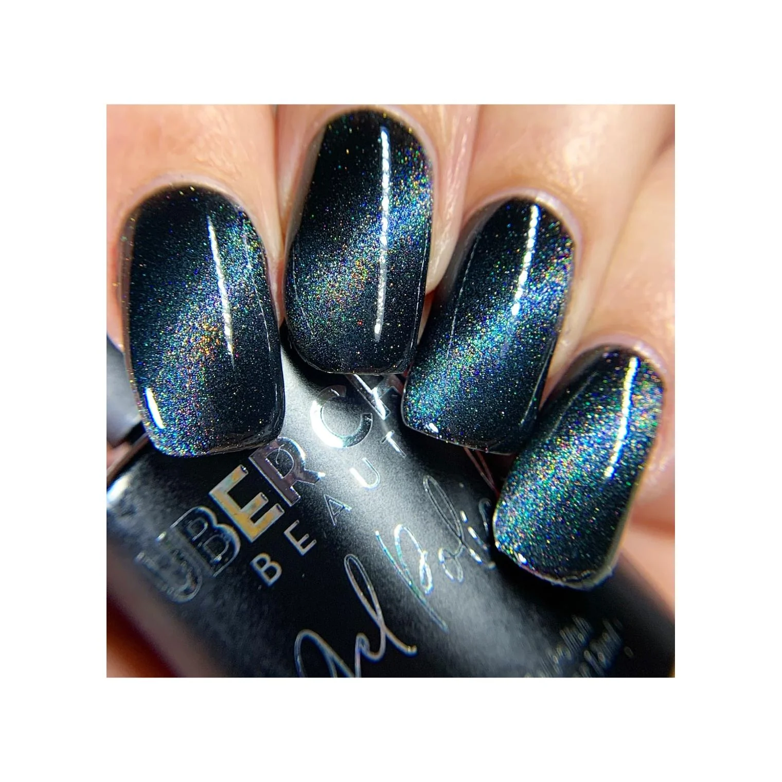 Sapphire Moon- Holo Cats Eye Gel Polish - Image 7