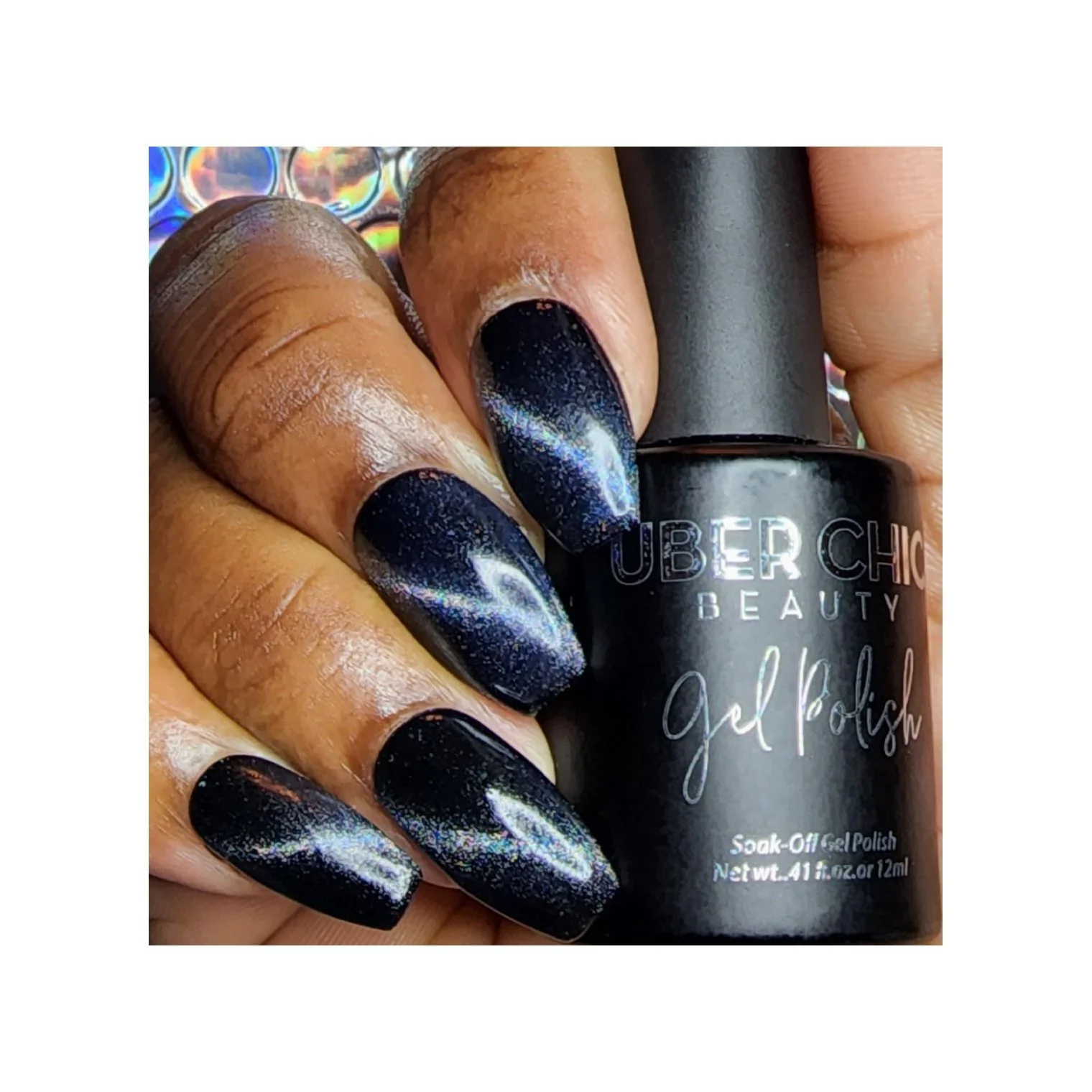 Sapphire Moon- Holo Cats Eye Gel Polish - Image 9