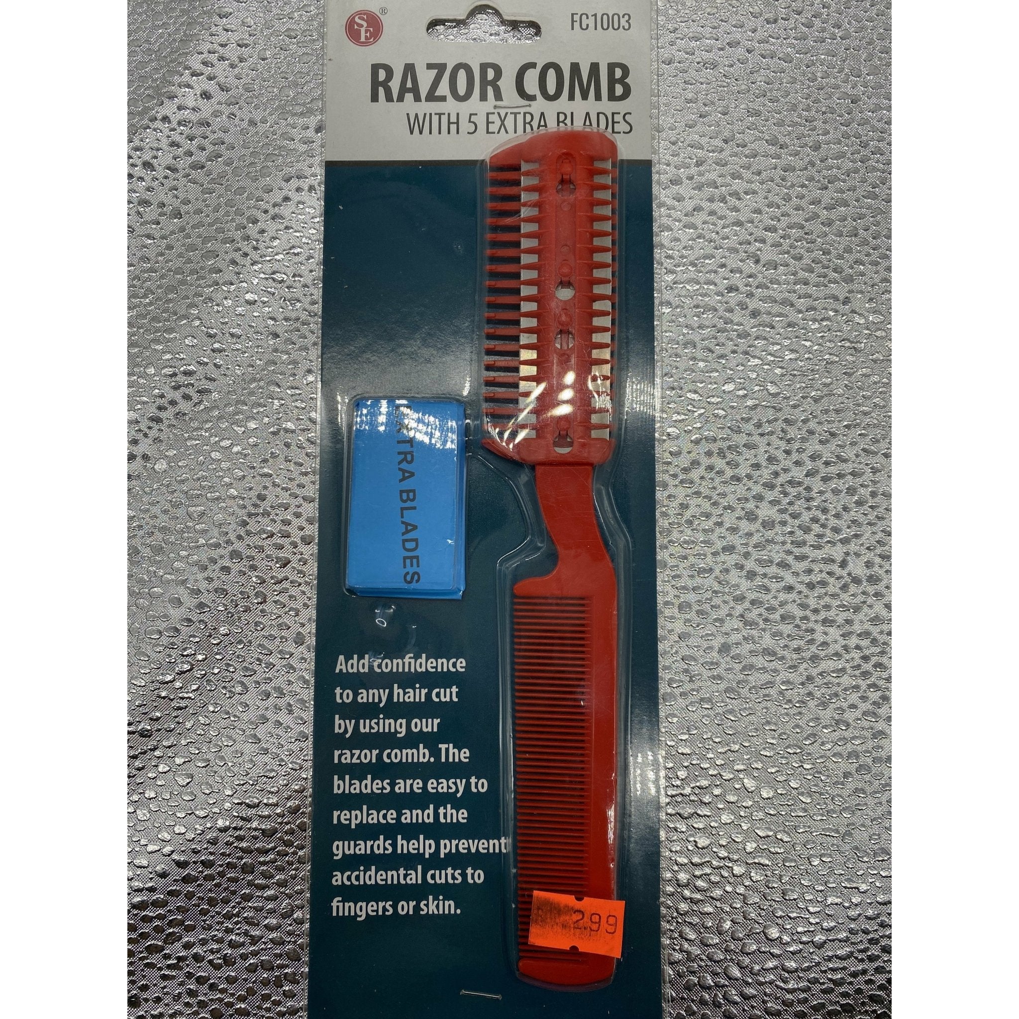 SE Razor Comb with 5 Extra Blades - Image 2
