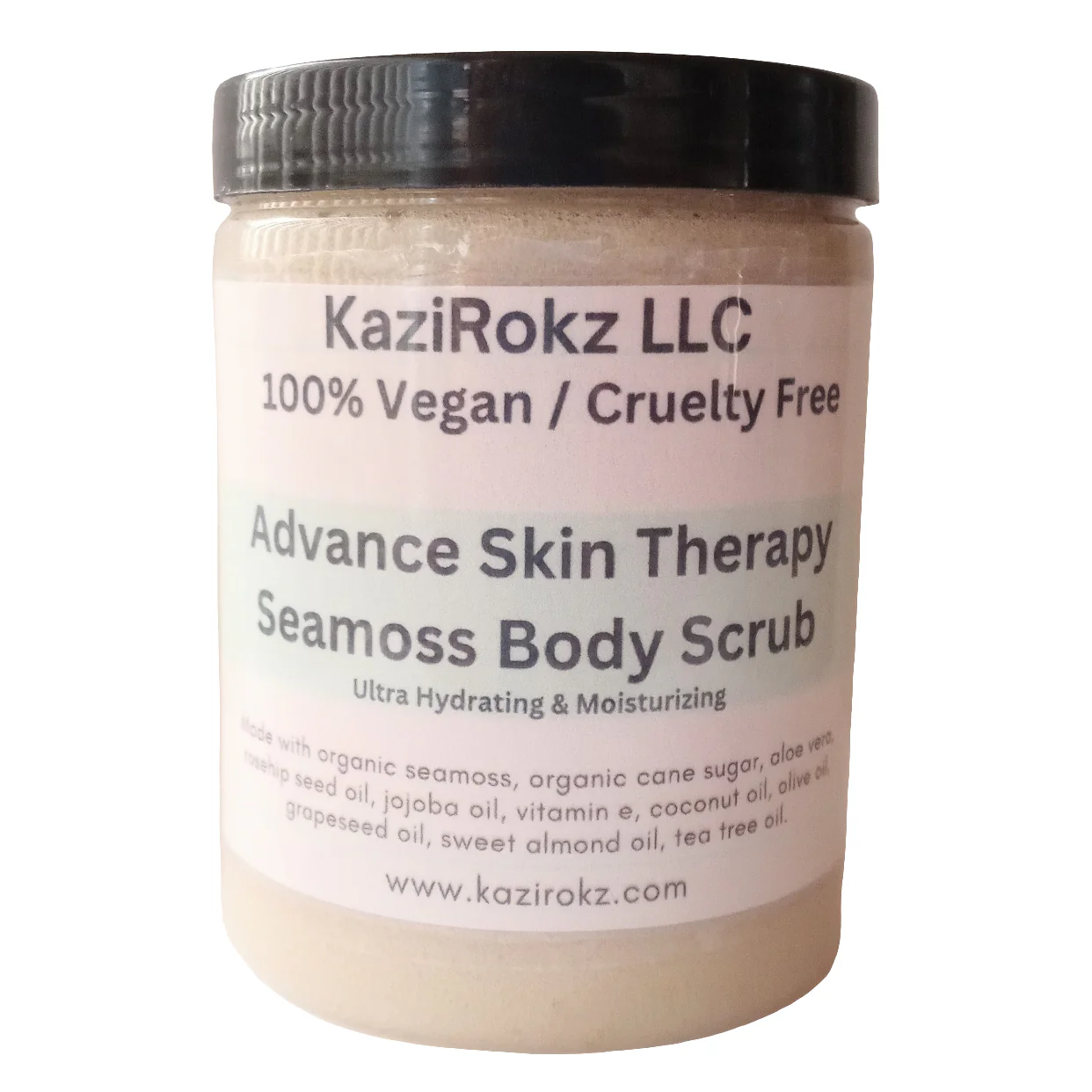 Sea moss Body Scrub 8oz, Advance Skin Therapy (100% Vegan / Cruelty Free)Ultra hydrating and moisturizing