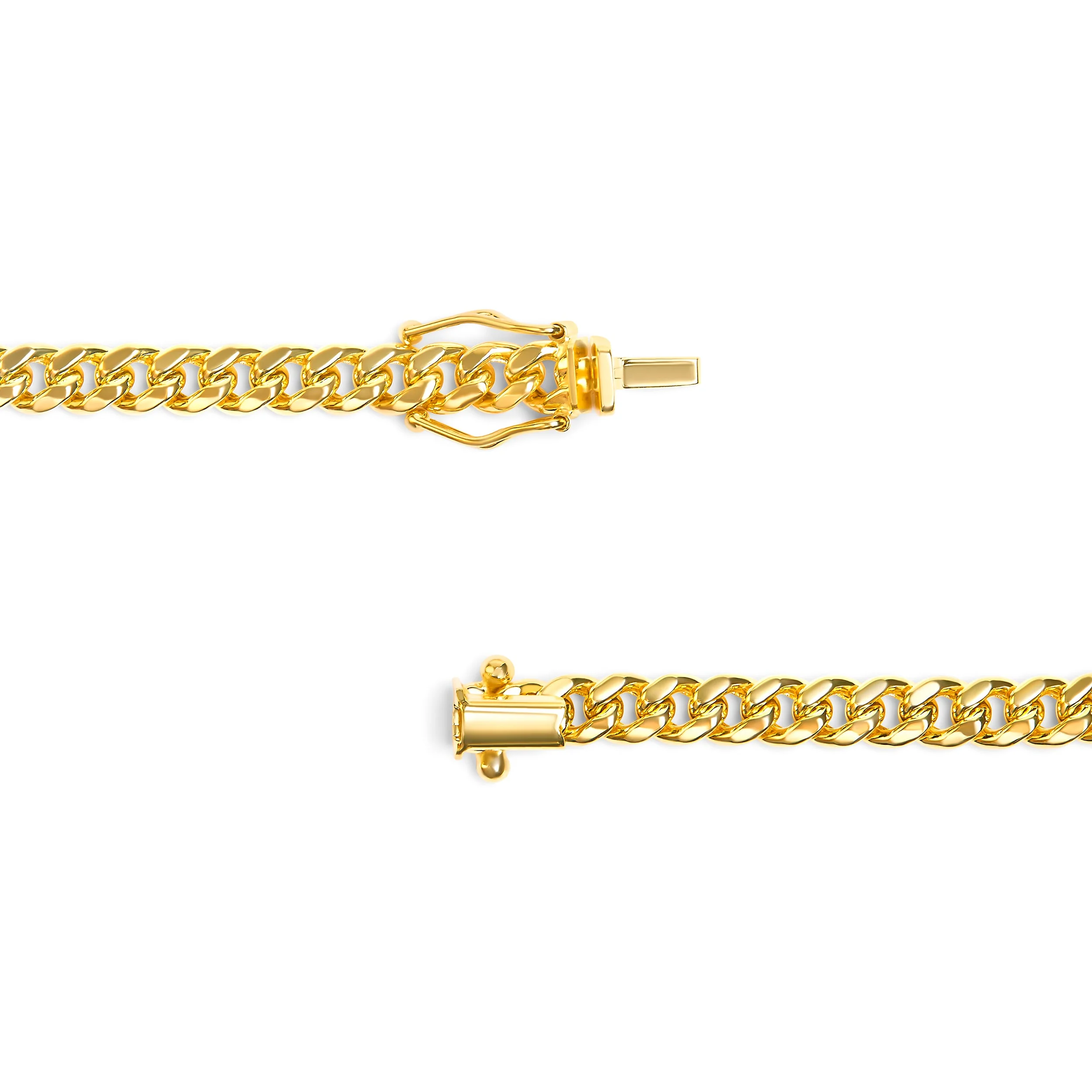 Semi-Solid 14K Yellow Gold 4.5mm Miami Cuban Chain Necklace - Unisex Chain - 22 Inches - Image 8