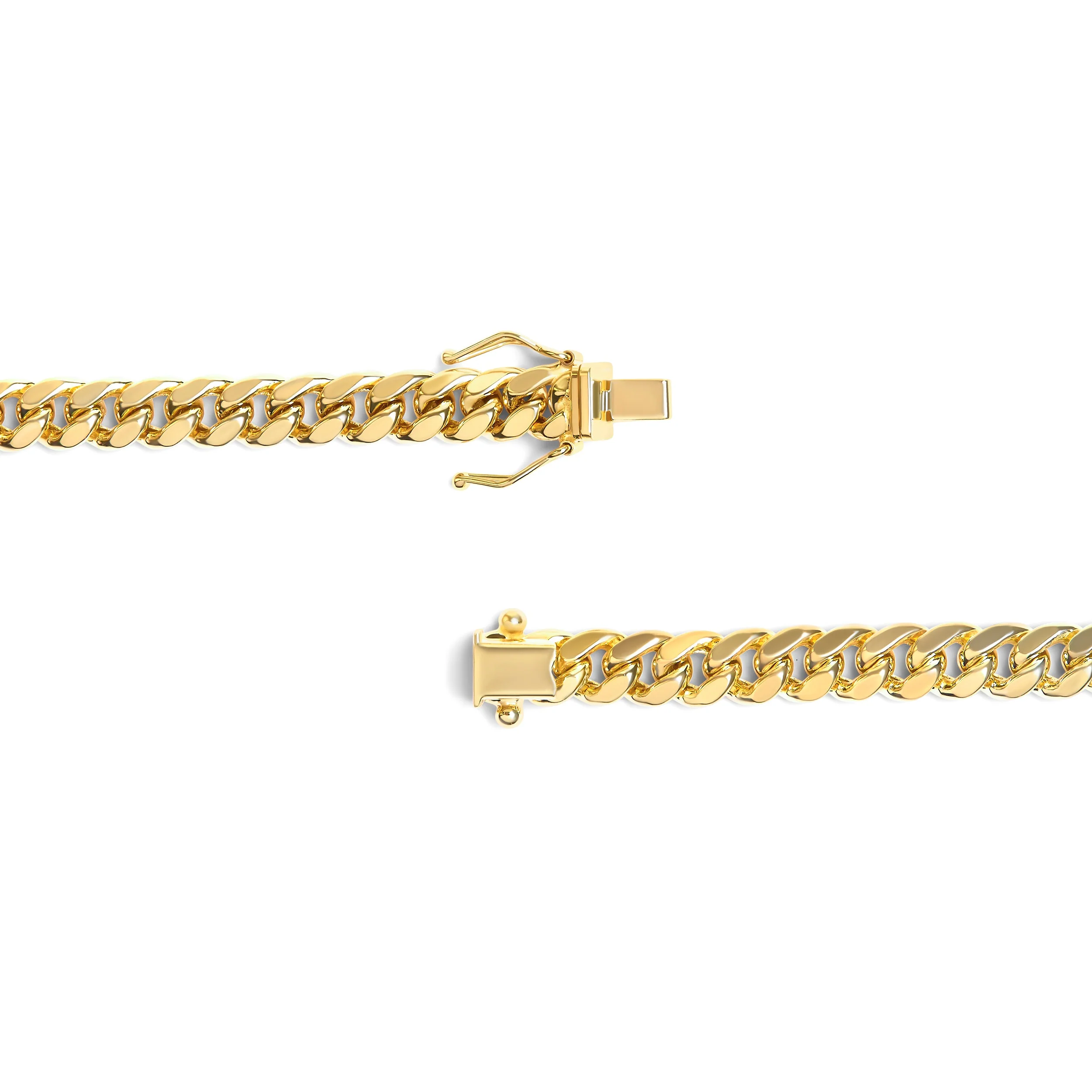 Semi-Solid 14K Yellow Gold 6.1mm Classic Miami Cuban Chain Necklace - 22 Inches - Image 2