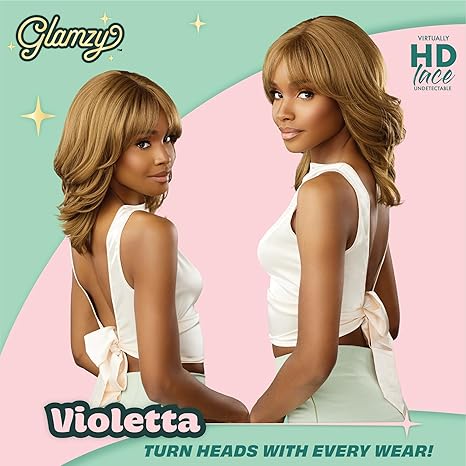 Sensationnel Glamzy Synthetic Hair Glueless HD Lace Parting Wig - VIOLETTA - Image 2