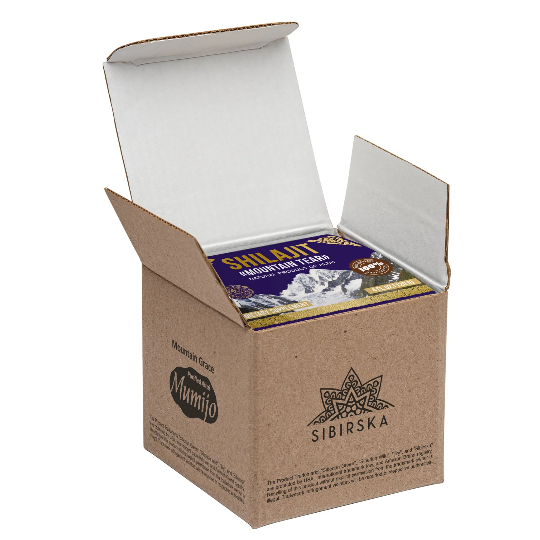 Siberian "Mountain Tear" Pure Premium Sibirska Shilajit Mumijo Resin – 4oz (120ml) - Image 3