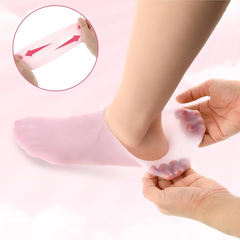Silicone Gel Moisturizing Socks for Cracked Heels & Feet