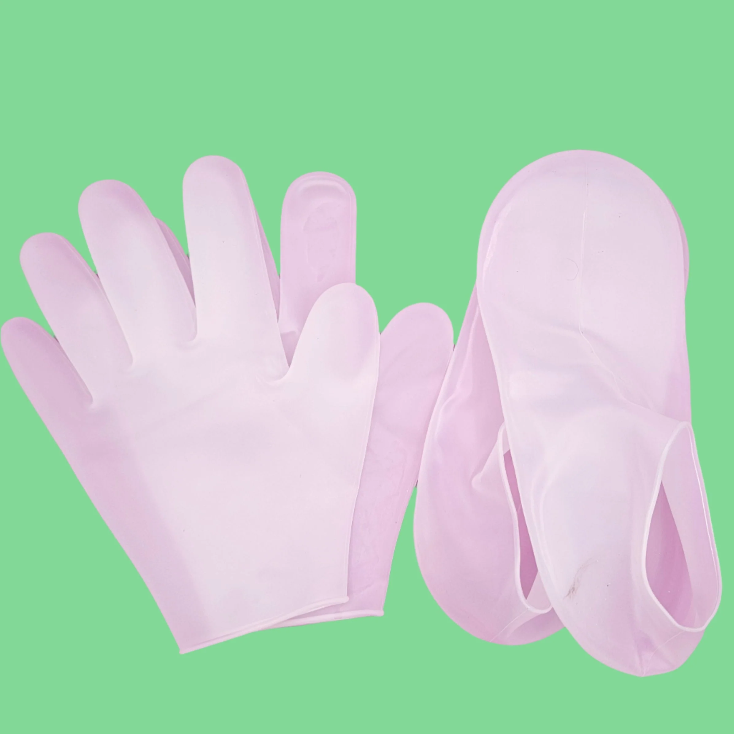 Silicone Gel Moisturizing Socks & Gloves Set for Healing Cracked Hands & Feet