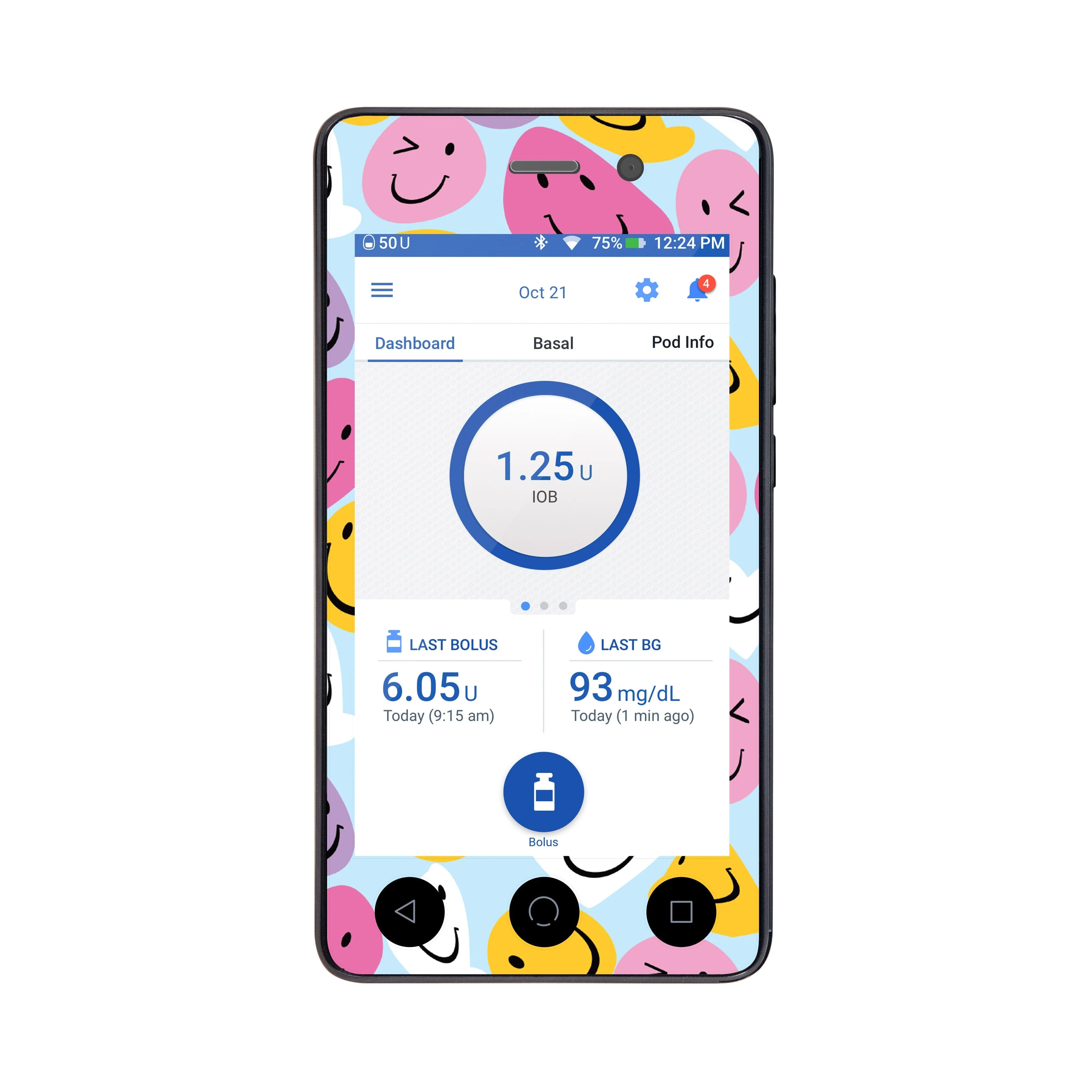 Smilies Sticker for Omnipod DASH® PDM – Pump Peelz - Image 2