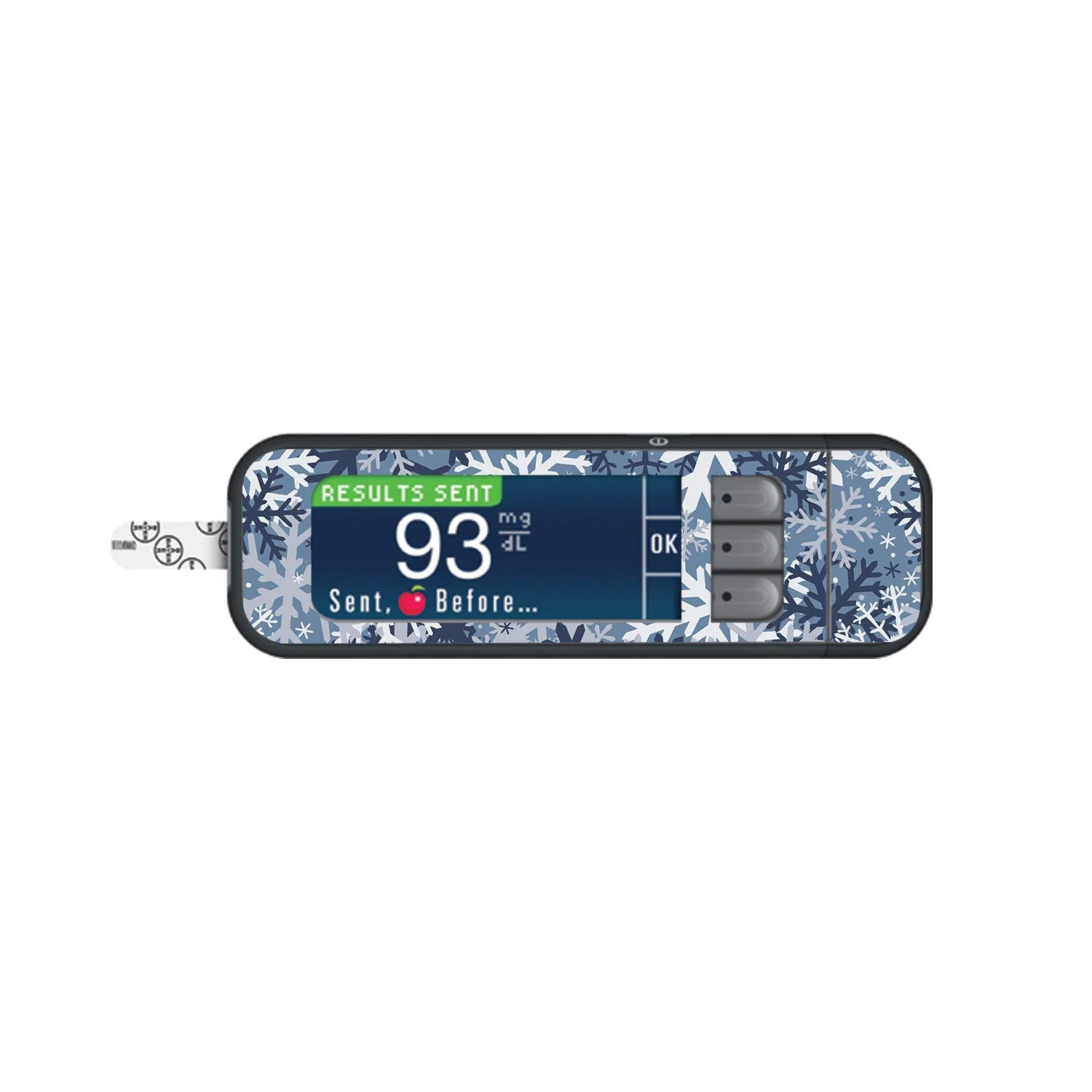 Snowy Camo Sticker for Bayer Contour Next Glucometer