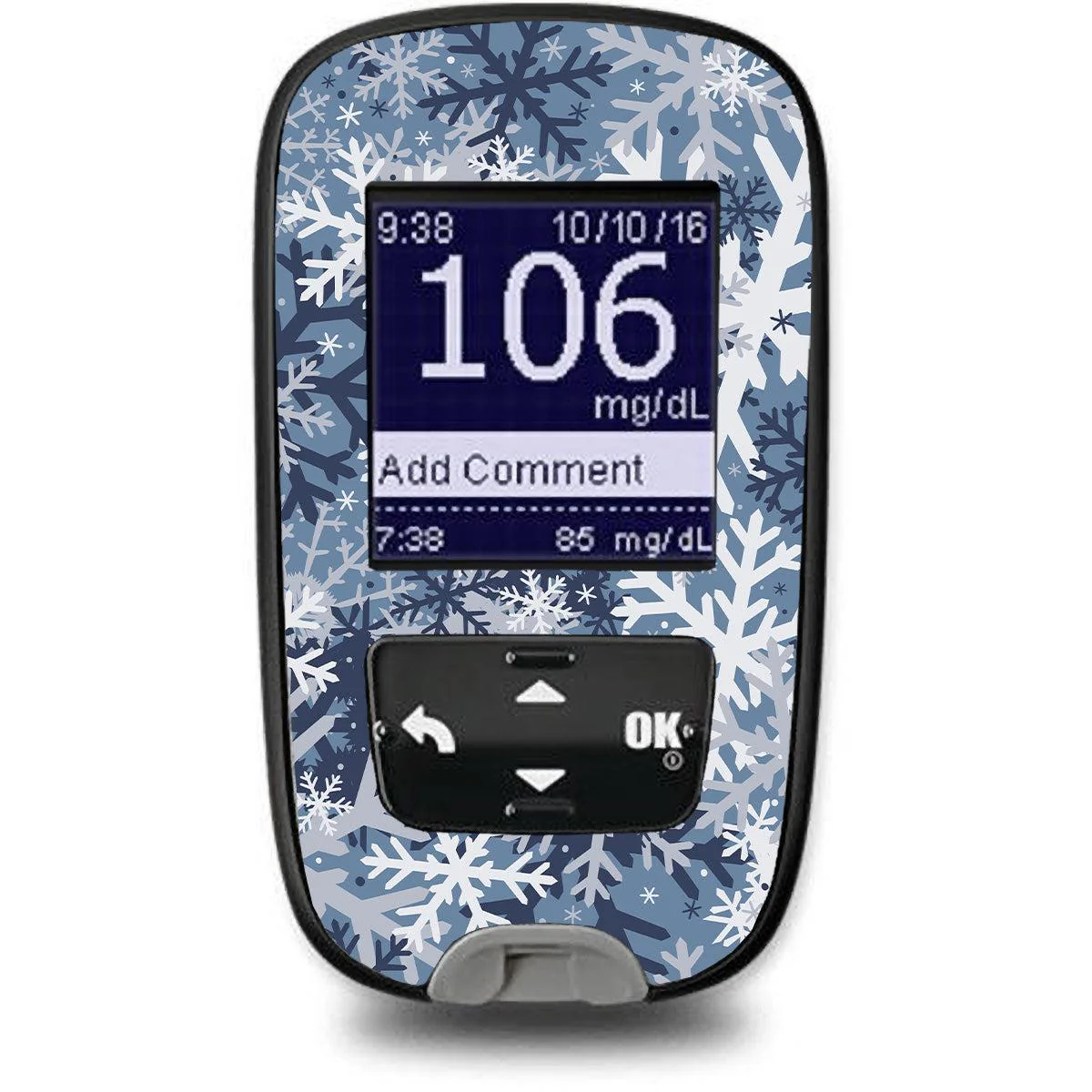 Snowy Camo Sticker for the Accu-Chek Guide Glucometer