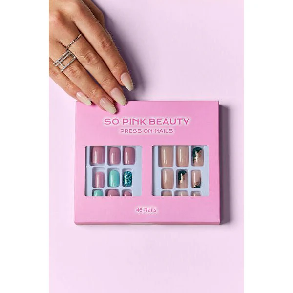 SO PINK BEAUTY Press On Nails, 2 Packs