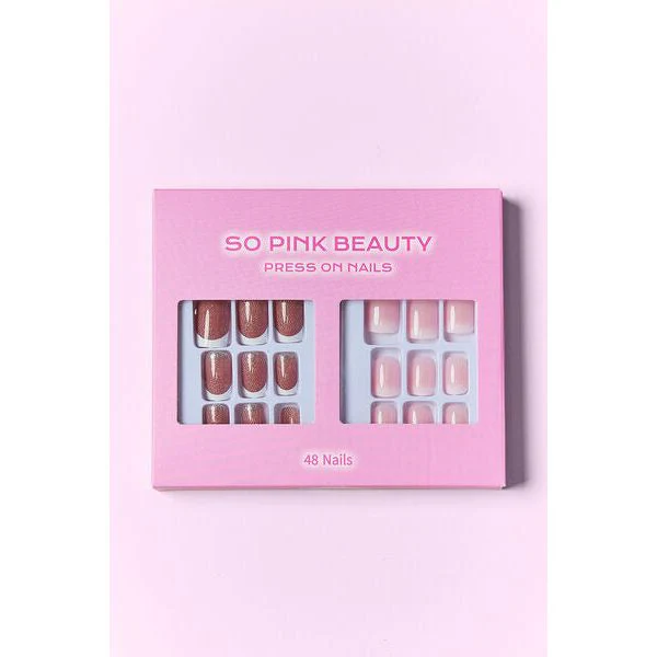 SO PINK BEAUTY Press On Nails, 2 Packs - Image 6